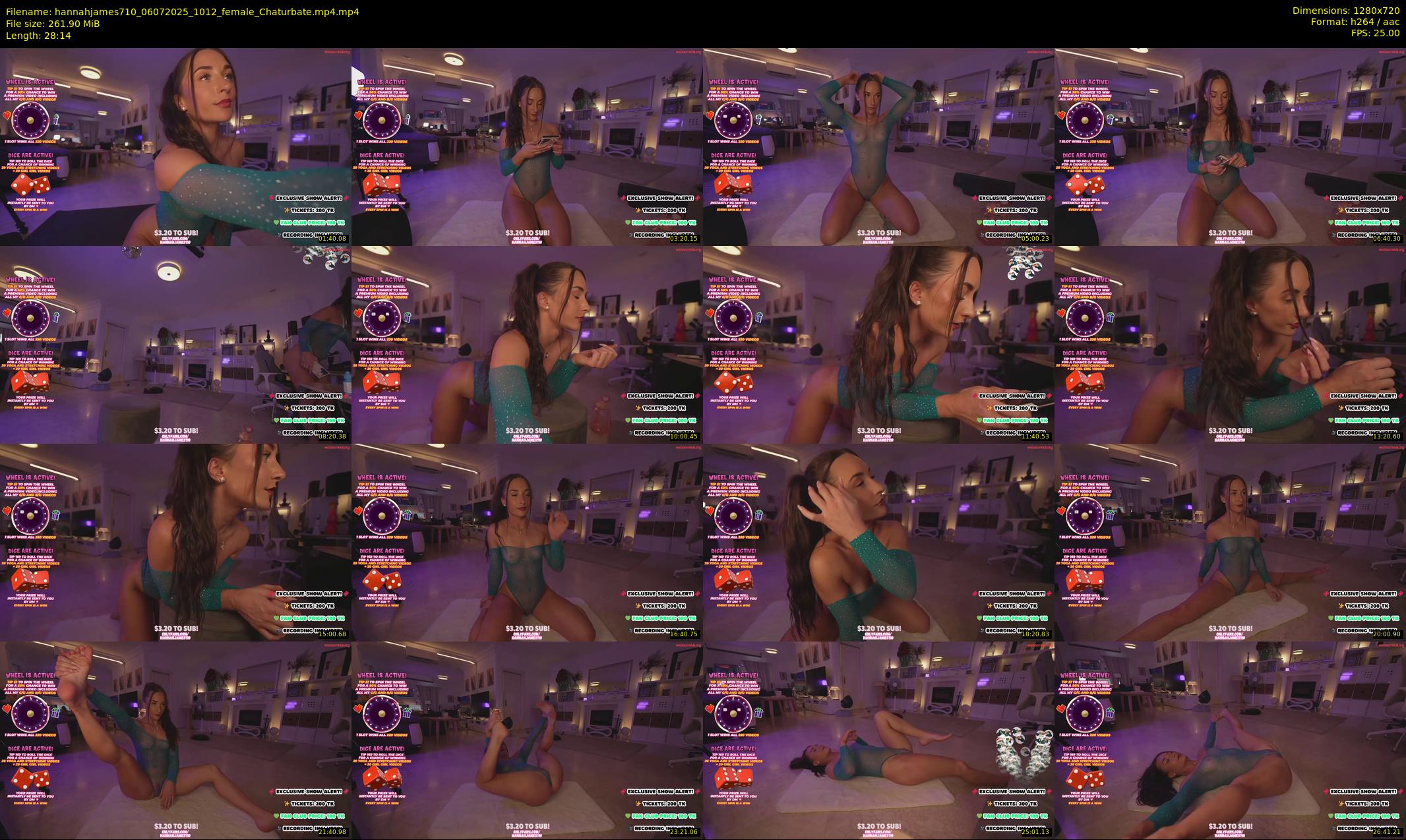 hannahjames710 — 29 minute Chaturbate female cam show recording, 720p, Jul 6, 2025
