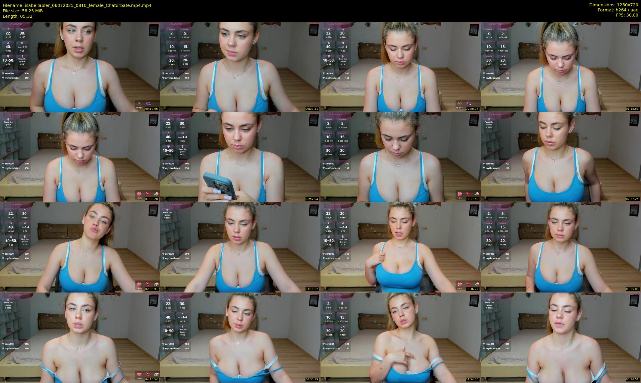 isabellabler — 6 minute Chaturbate female cam show recording, 720p, Jul 6, 2025