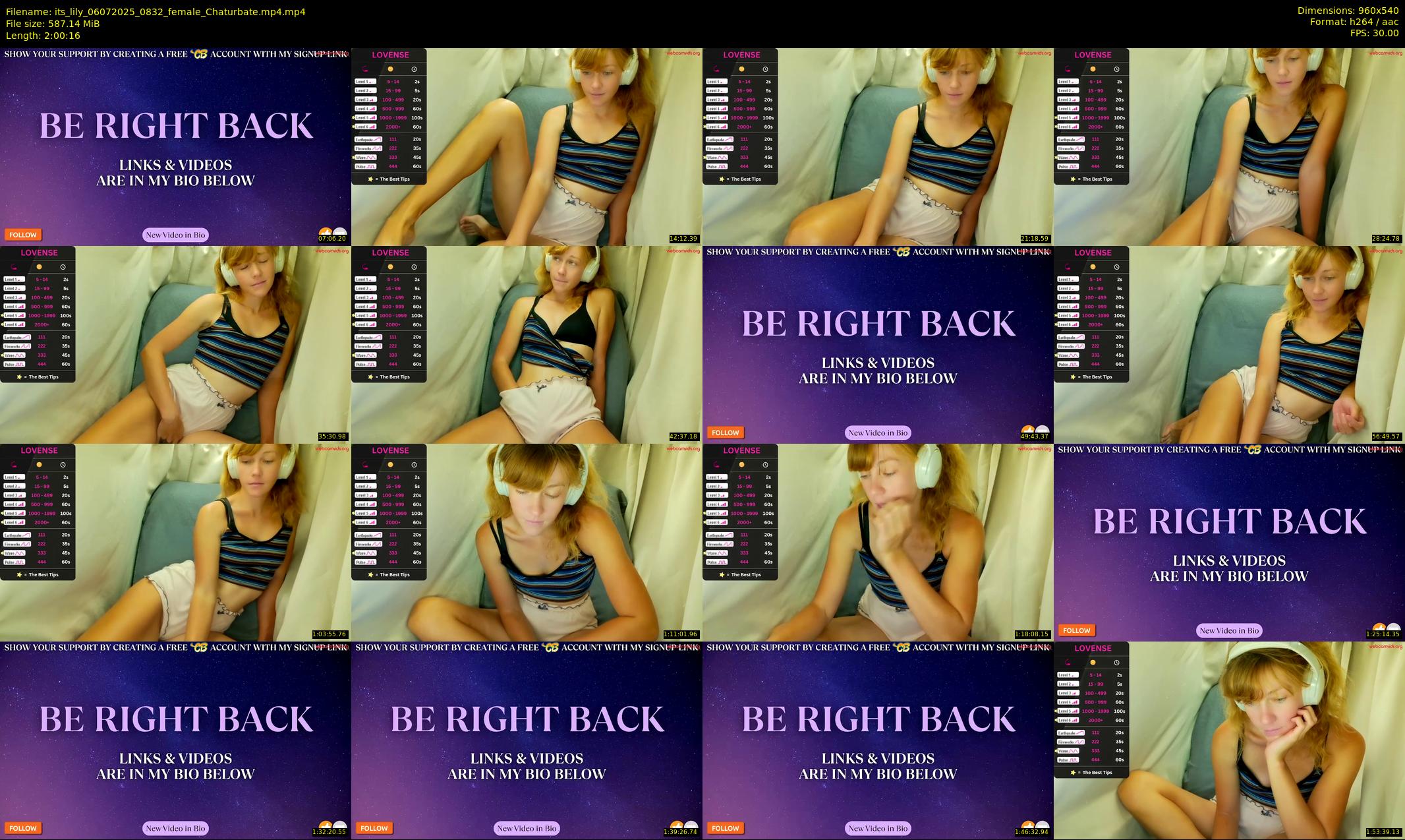 its_lily — 121 minute Chaturbate female cam show recording, 480p, Jul 6, 2025