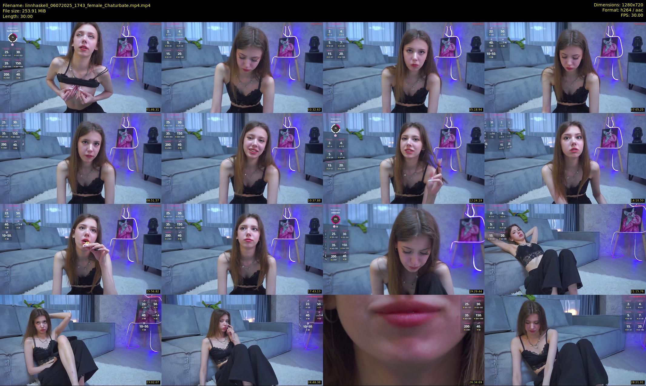 linnhaskell — 30 minute Chaturbate female cam show recording, 720p, Jul 6, 2025