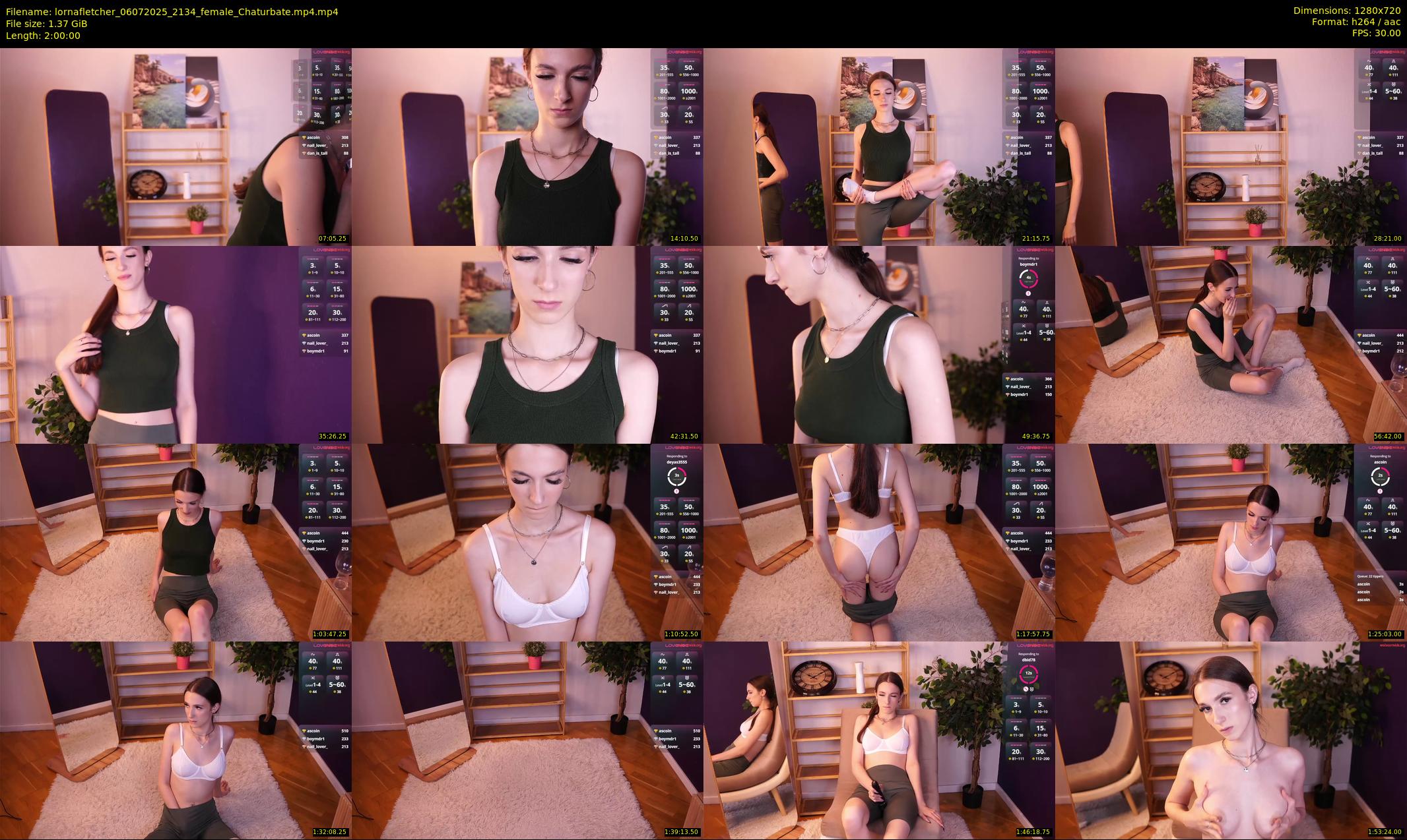 lornafletcher — 120 minute Chaturbate female cam show recording, 720p, Jul 6, 2025