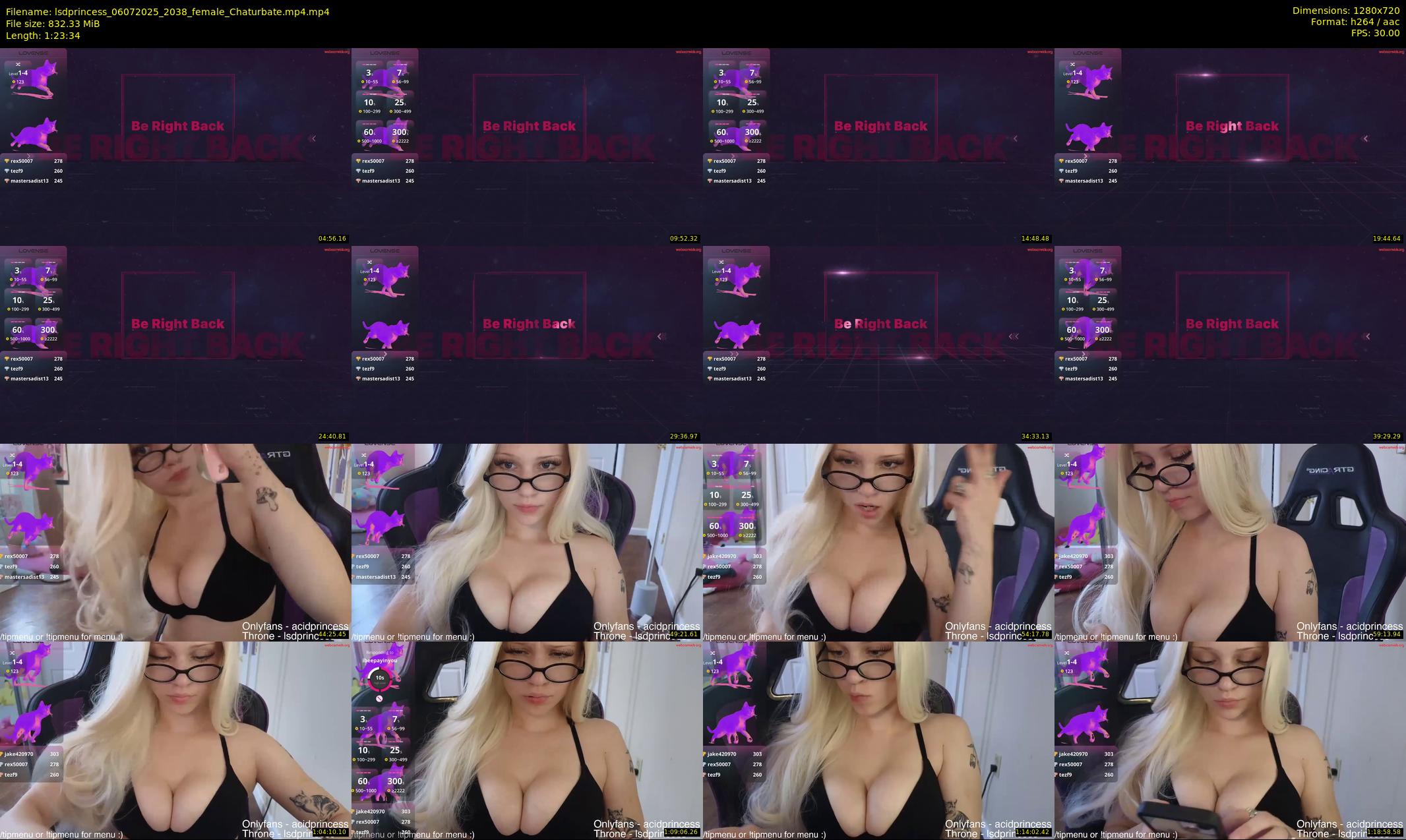 lsdprincess — 84 minute Chaturbate female cam show recording, 720p, Jul 6, 2025