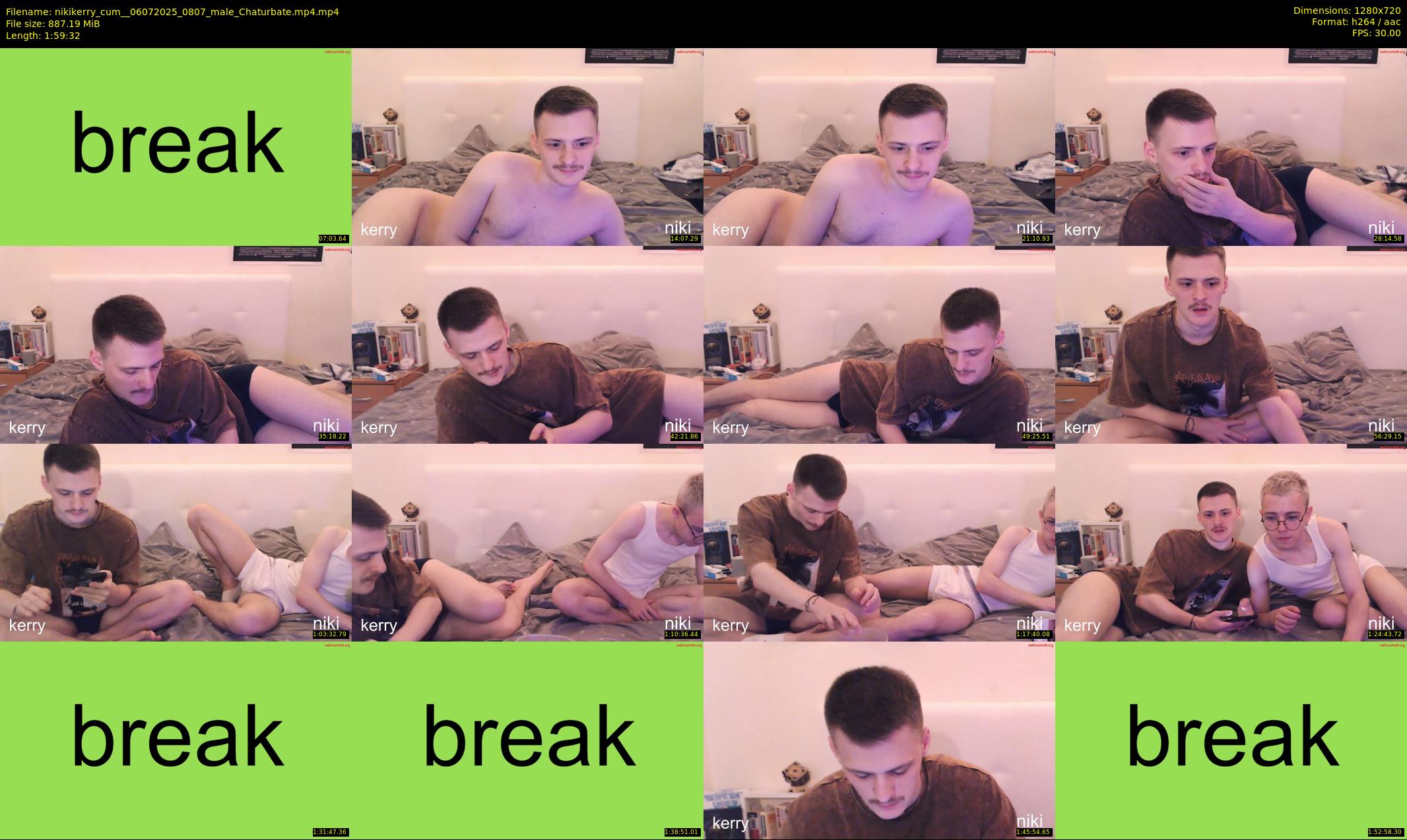 nikikerry_cum_ — 120 minute Chaturbate male cam show recording, 720p, Jul 6, 2025