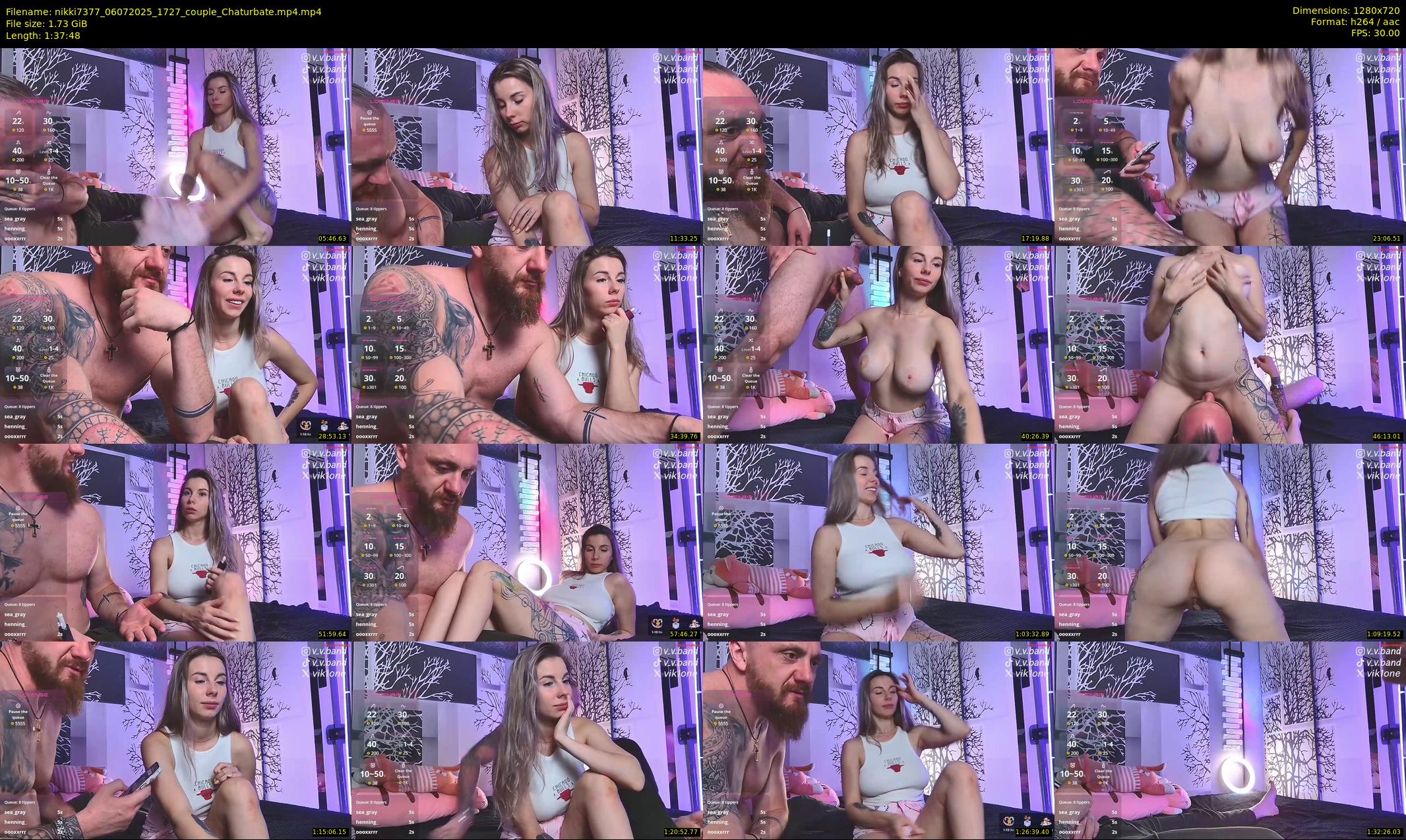 nikki7377 — 98 minute Chaturbate couple cam show recording, 720p, Jul 6, 2025