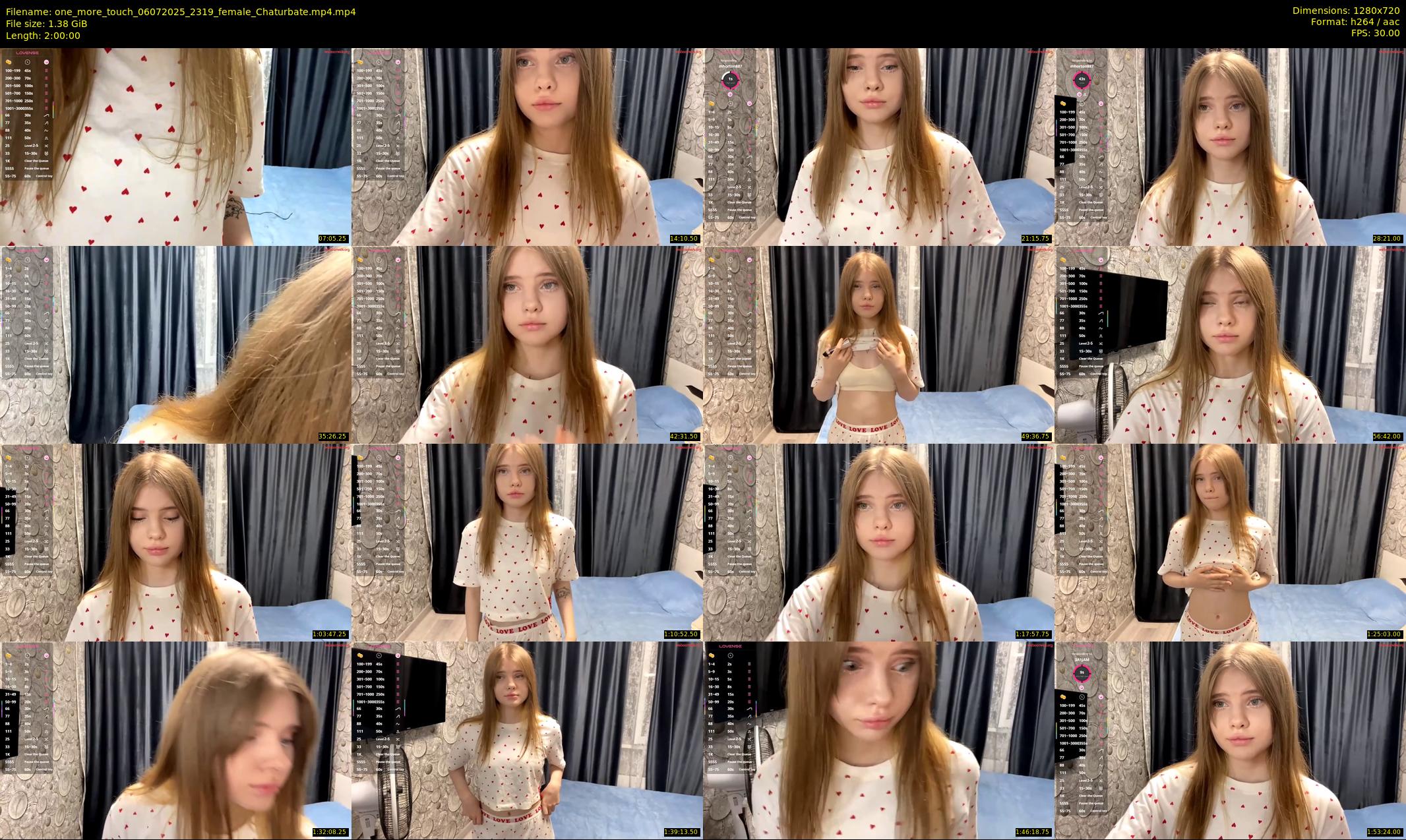 one_more_touch — 120 minute Chaturbate female cam show recording, 720p, Jul 6, 2025