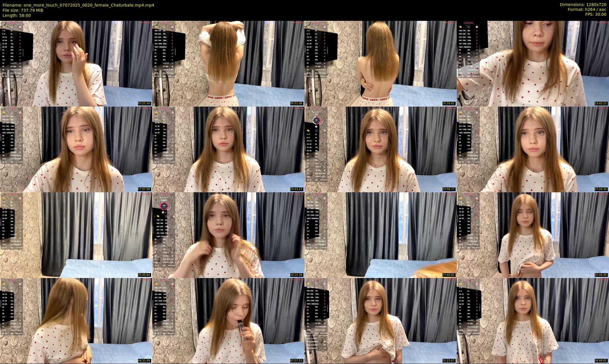 one_more_touch — 58 minute Chaturbate female cam show recording, 720p, Jul 7, 2025