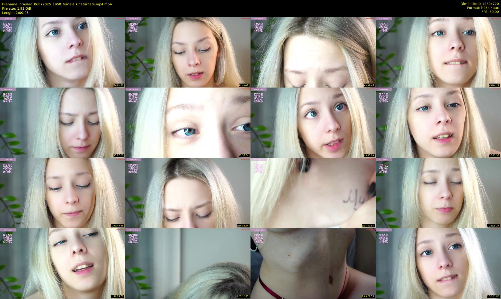 orasaro — 121 minute Chaturbate female cam show recording, 720p, Jul 6, 2025