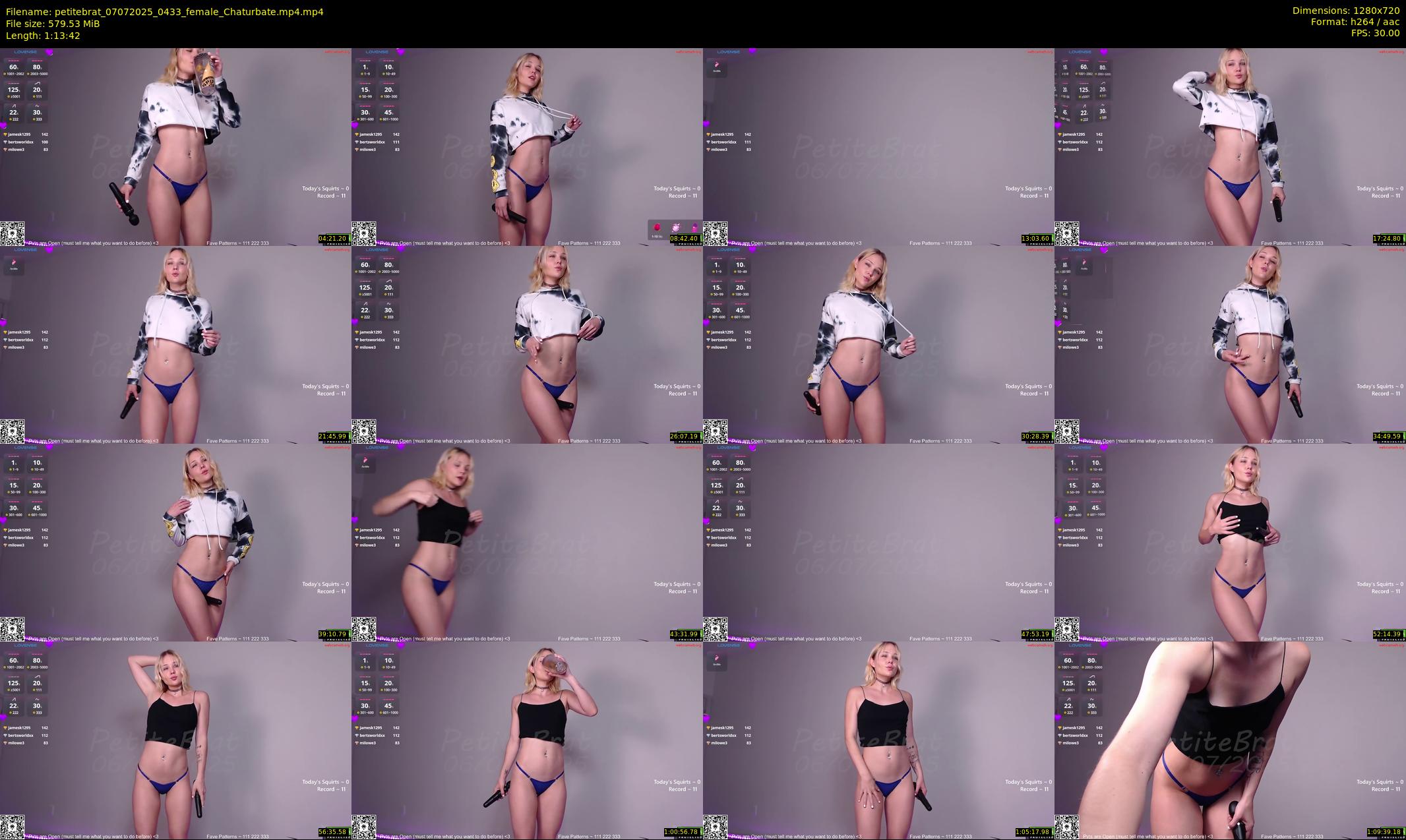 petitebrat — 74 minute Chaturbate female cam show recording, 720p, Jul 7, 2025