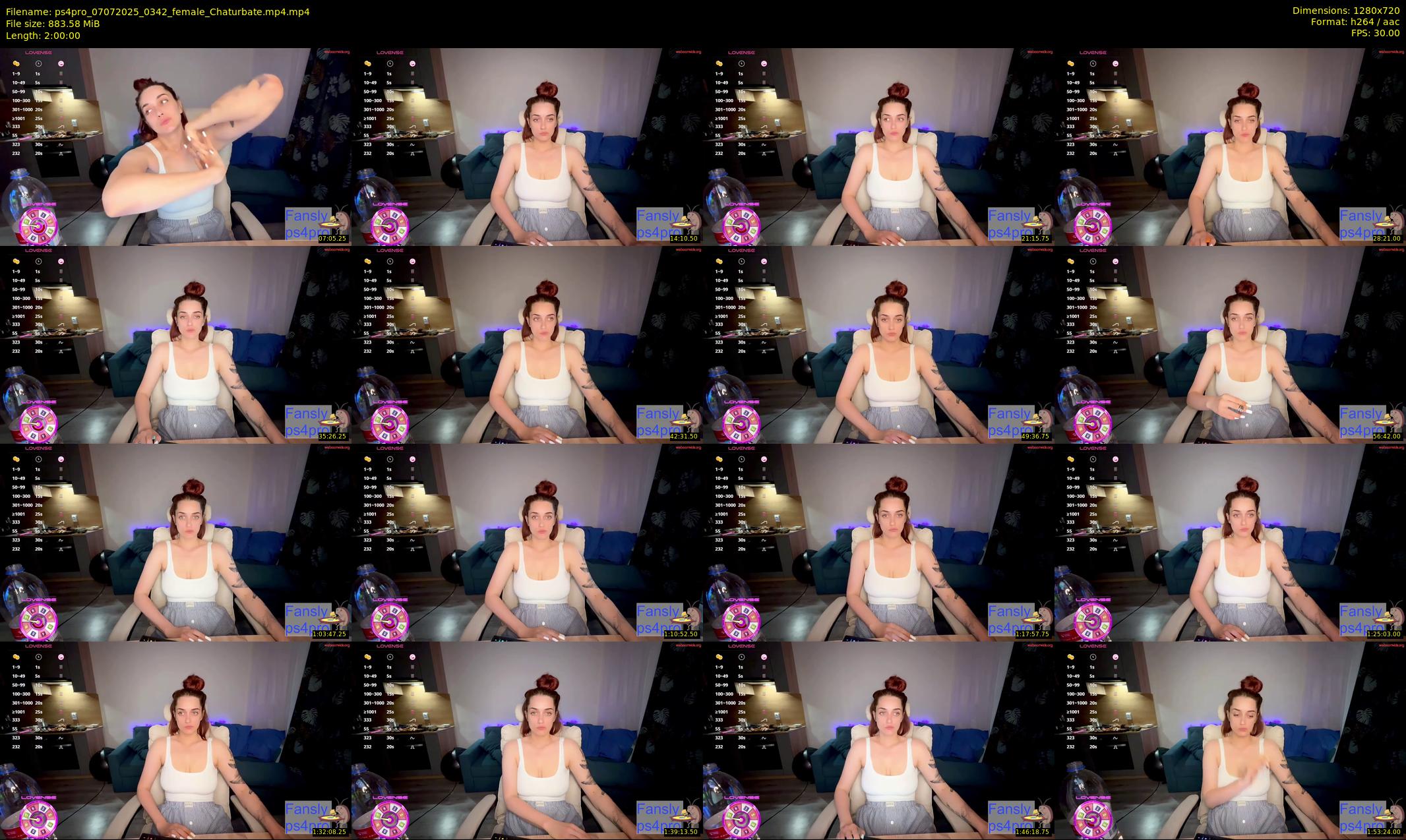 ps4pro — 120 minute Chaturbate female cam show recording, 720p, Jul 7, 2025