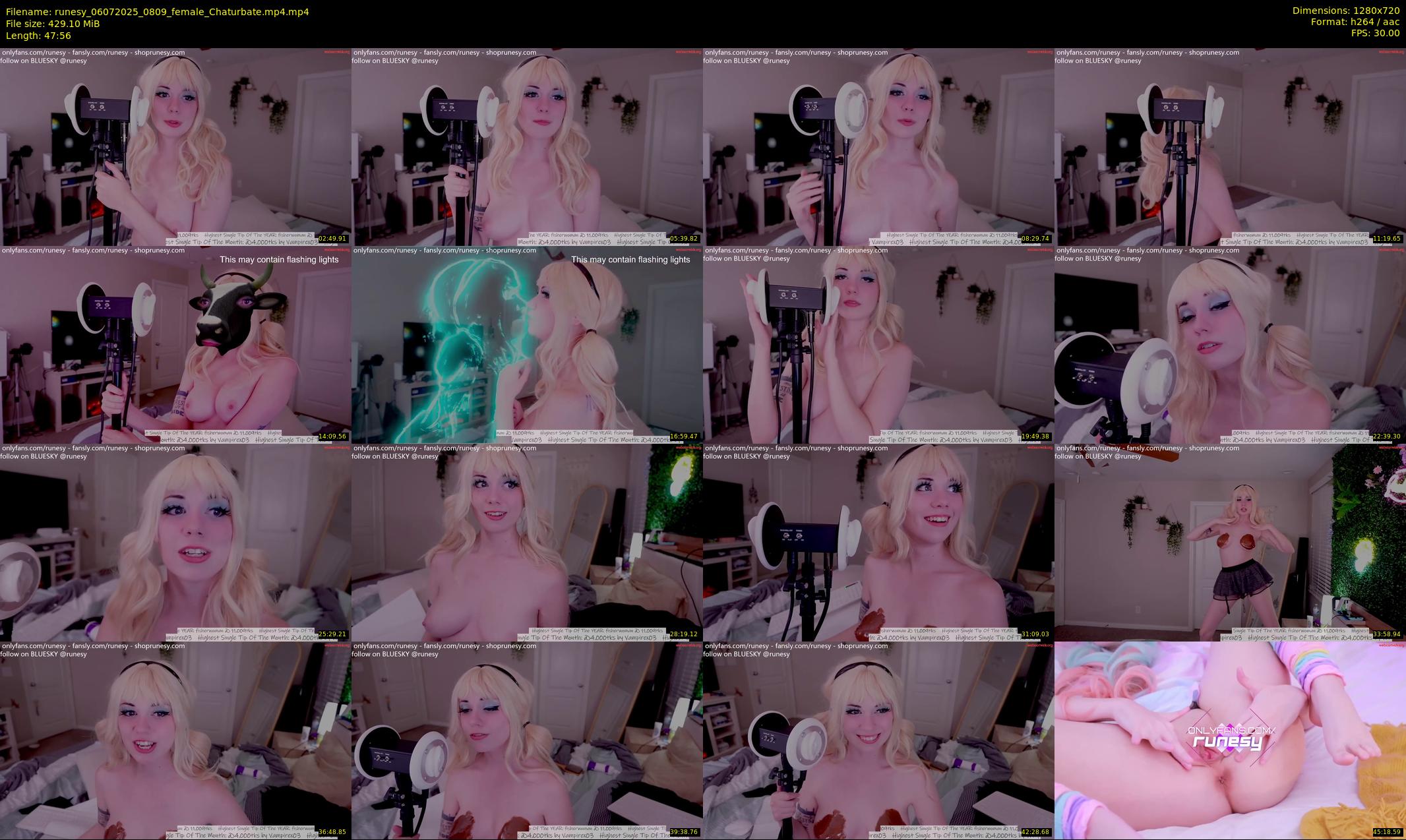 runesy — 48 minute Chaturbate female cam show recording, 720p, Jul 6, 2025