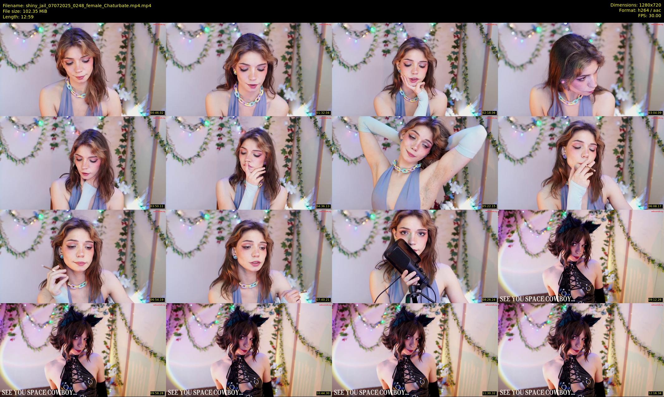 shiny_jail — 13 minute Chaturbate female cam show recording, 720p, Jul 7, 2025