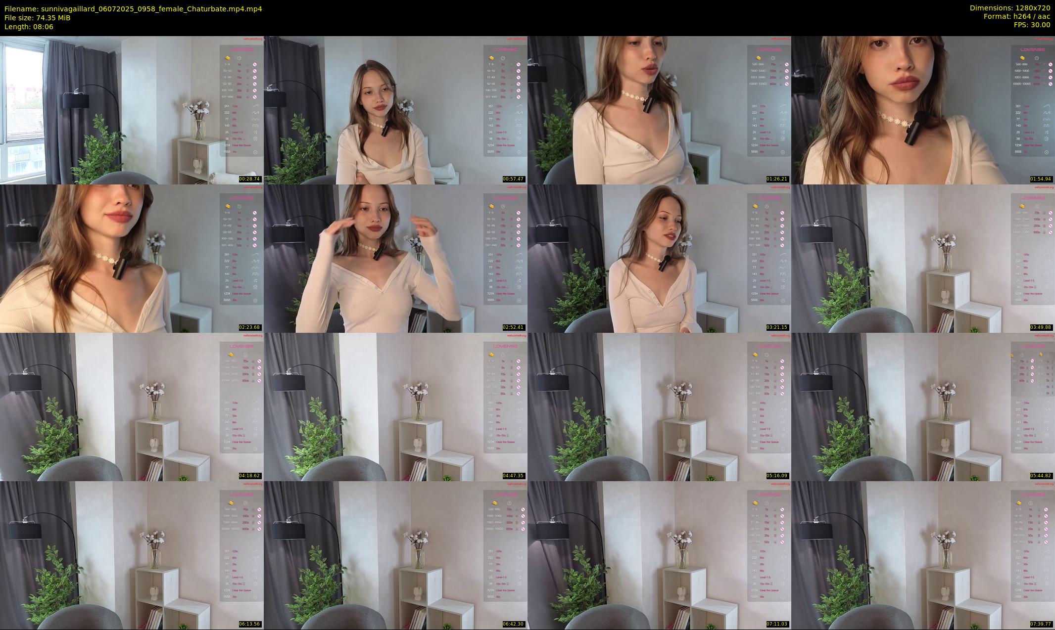 sunnivagaillard — 9 minute Chaturbate female cam show recording, 720p, Jul 6, 2025