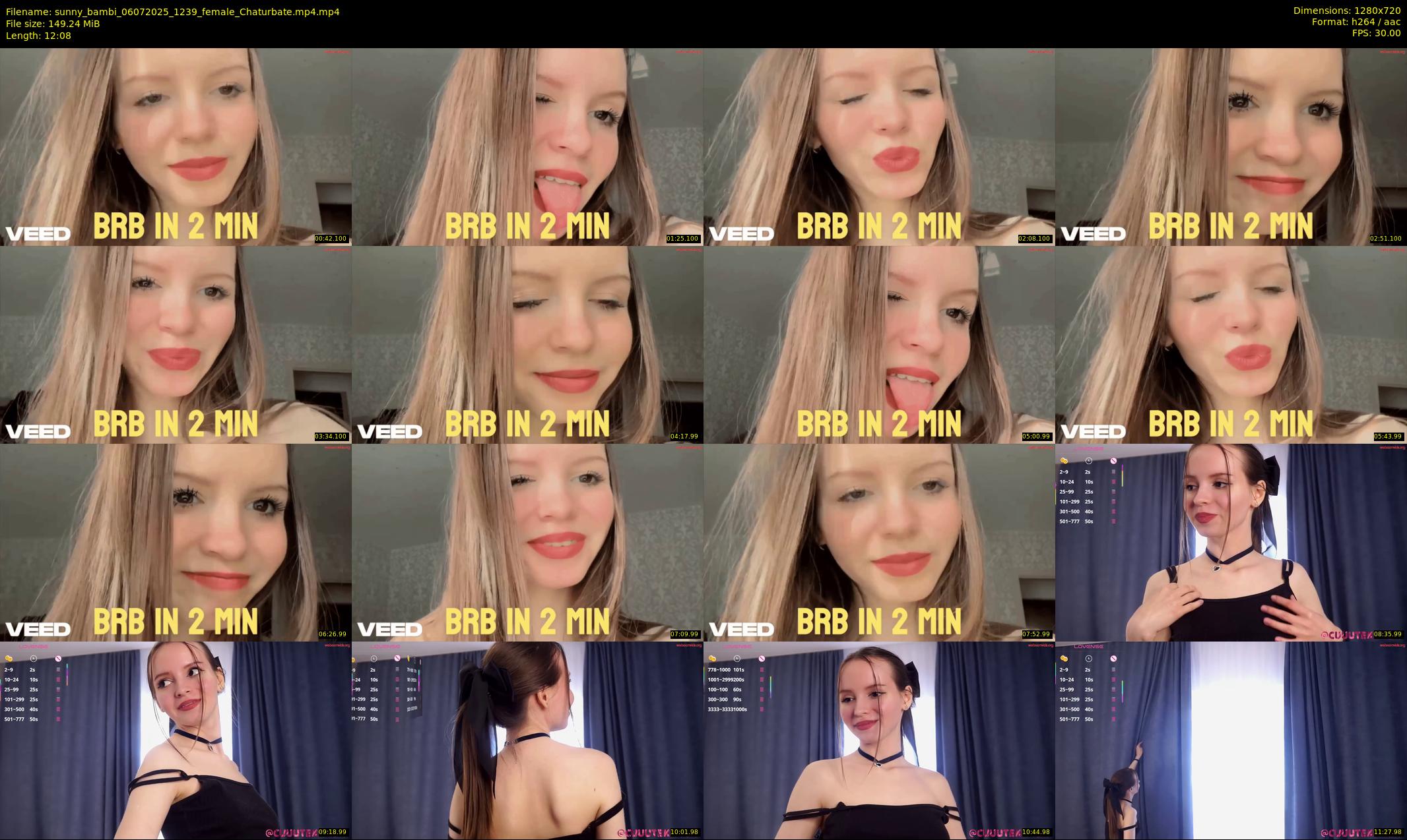 sunny_bambi — 13 minute Chaturbate female cam show recording, 720p, Jul 6, 2025