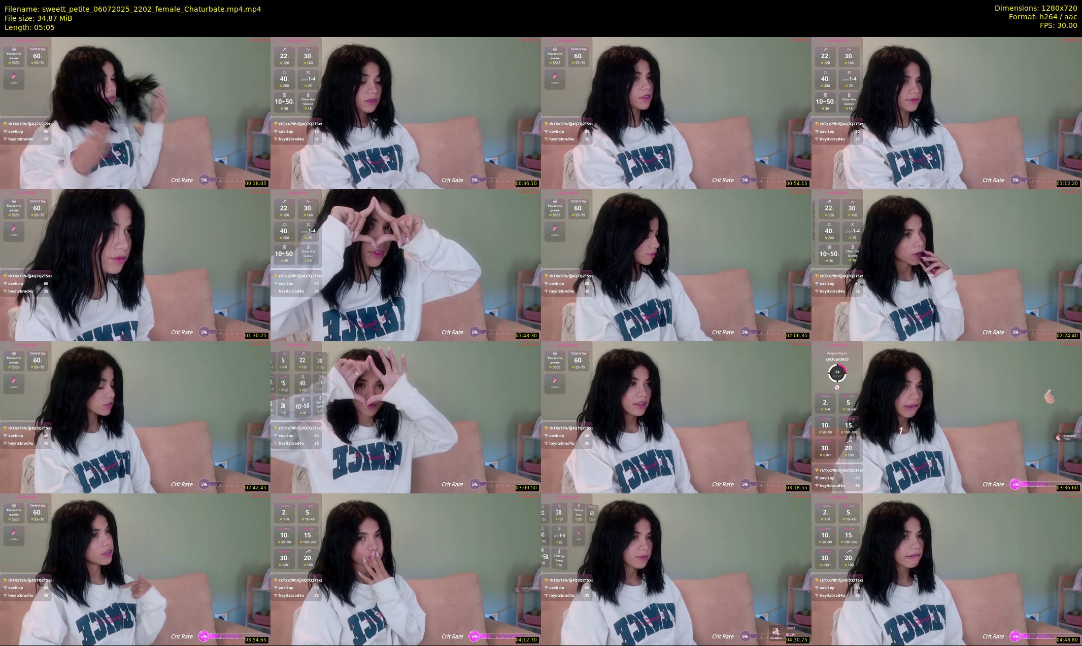sweett_petite — 6 minute Chaturbate female cam show recording, 720p, Jul 6, 2025