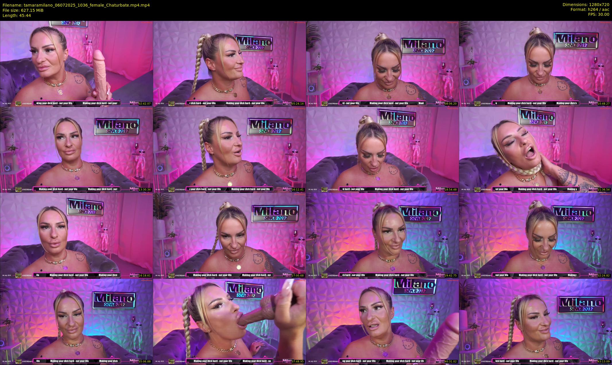 tamaramilano — 46 minute Chaturbate female cam show recording, 720p, Jul 6, 2025