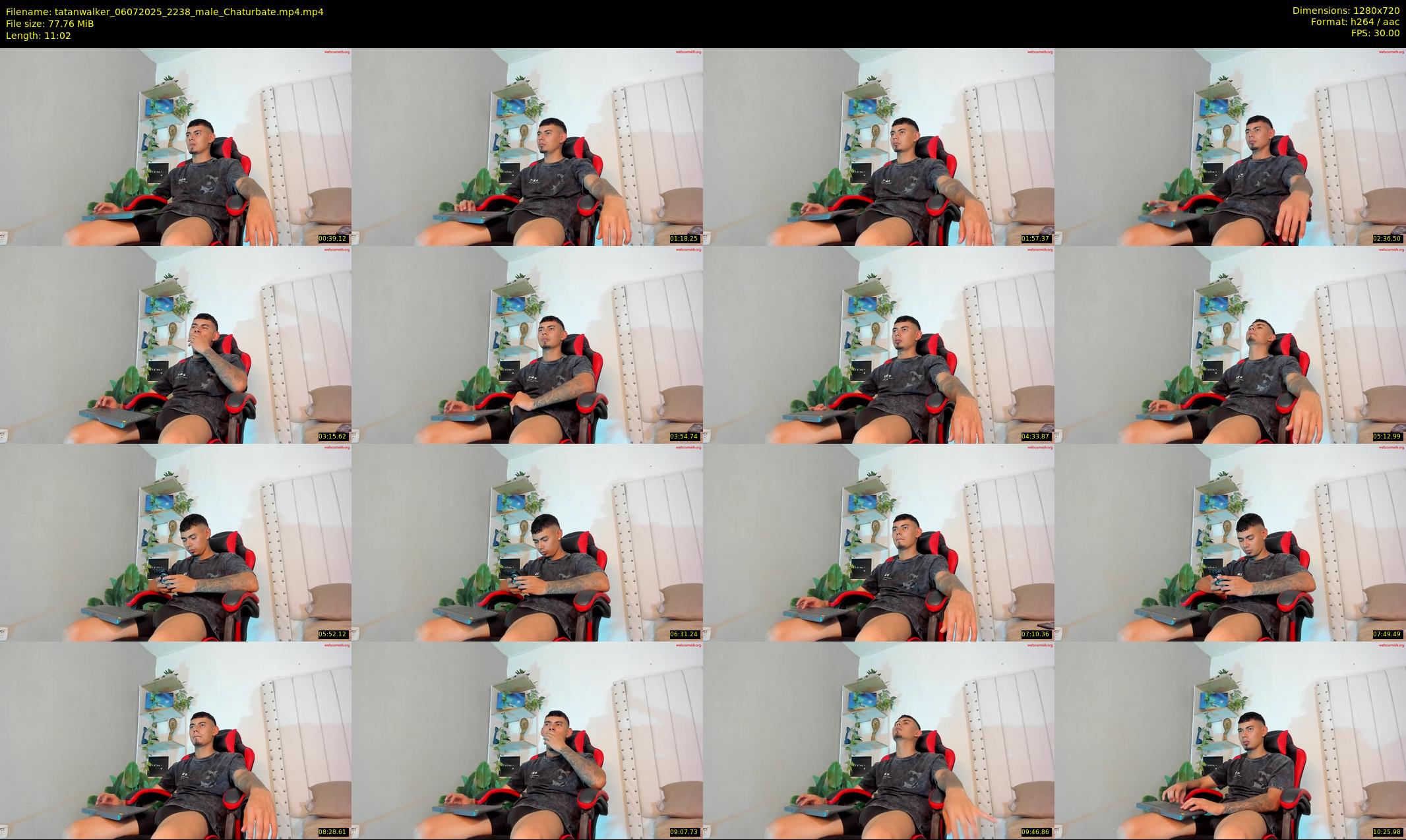 tatanwalker — 12 minute Chaturbate male cam show recording, 720p, Jul 6, 2025