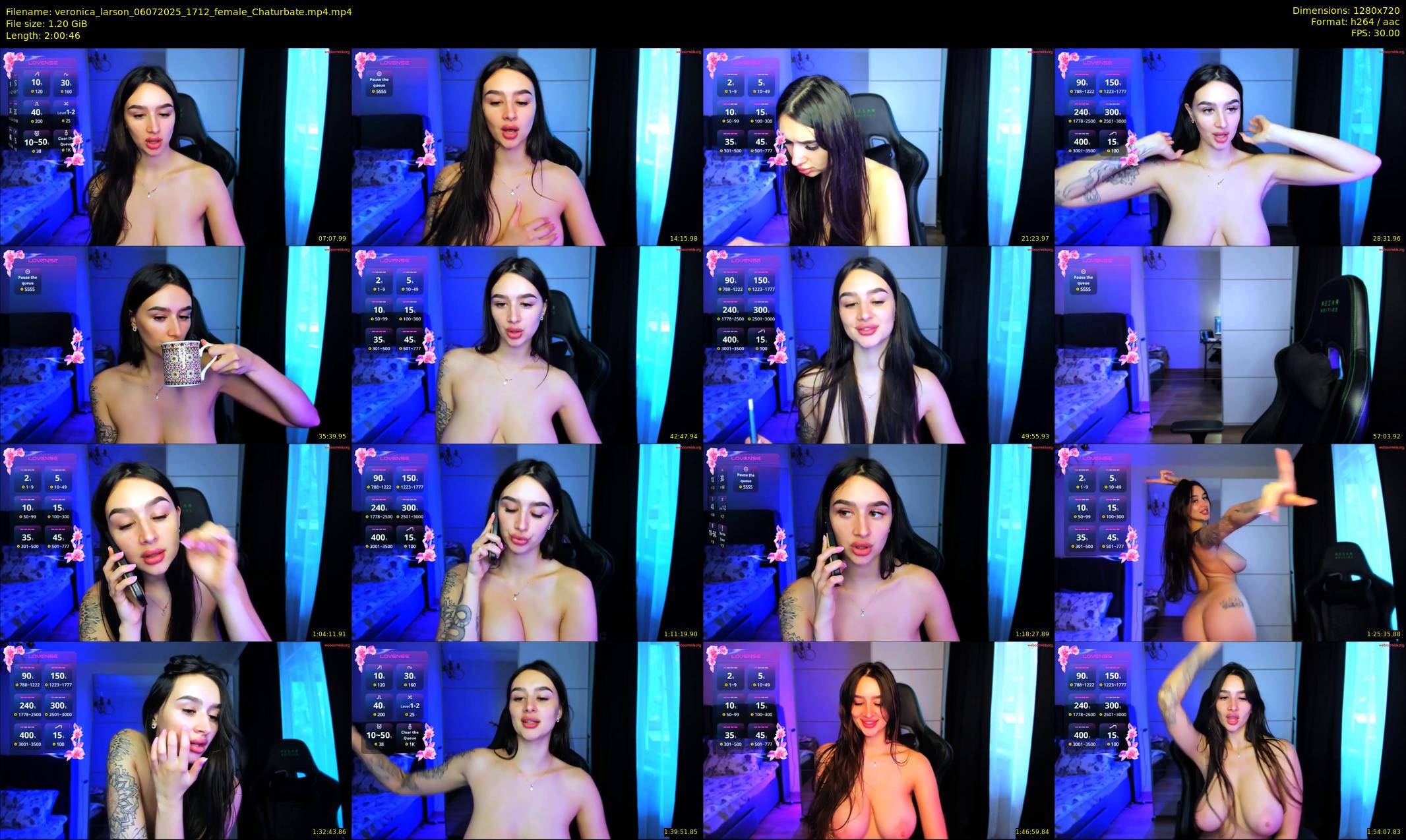 veronica_larson — 121 minute Chaturbate female cam show recording, 720p, Jul 6, 2025