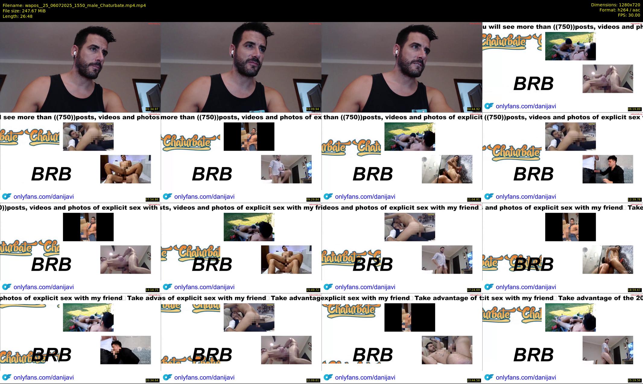 wapos__25 — 27 minute Chaturbate male cam show recording, 720p, Jul 6, 2025