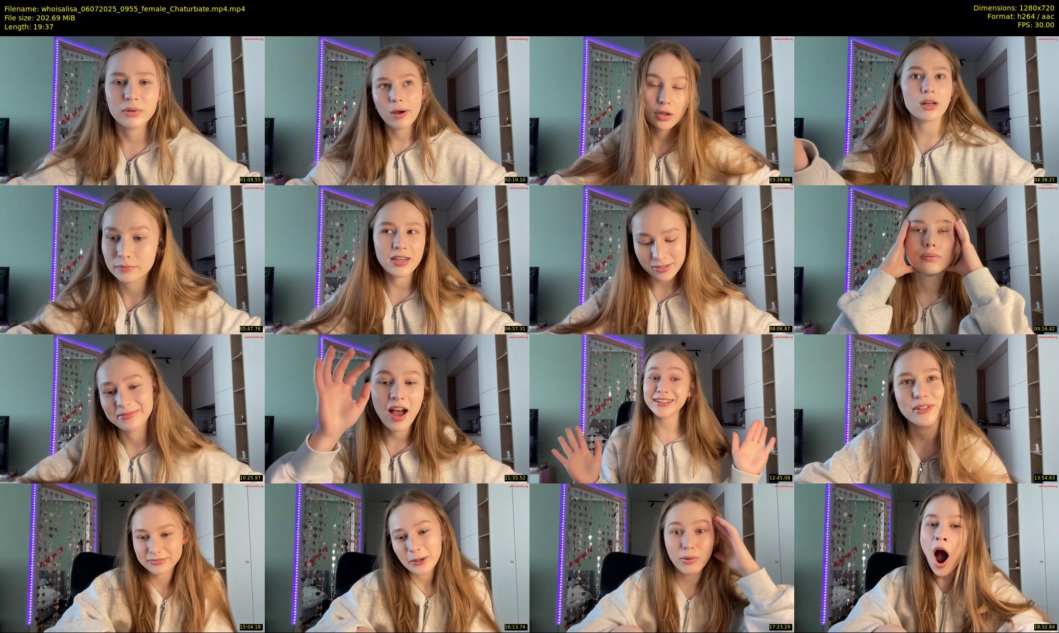 whoisalisa — 20 minute Chaturbate female cam show recording, 720p, Jul 6, 2025