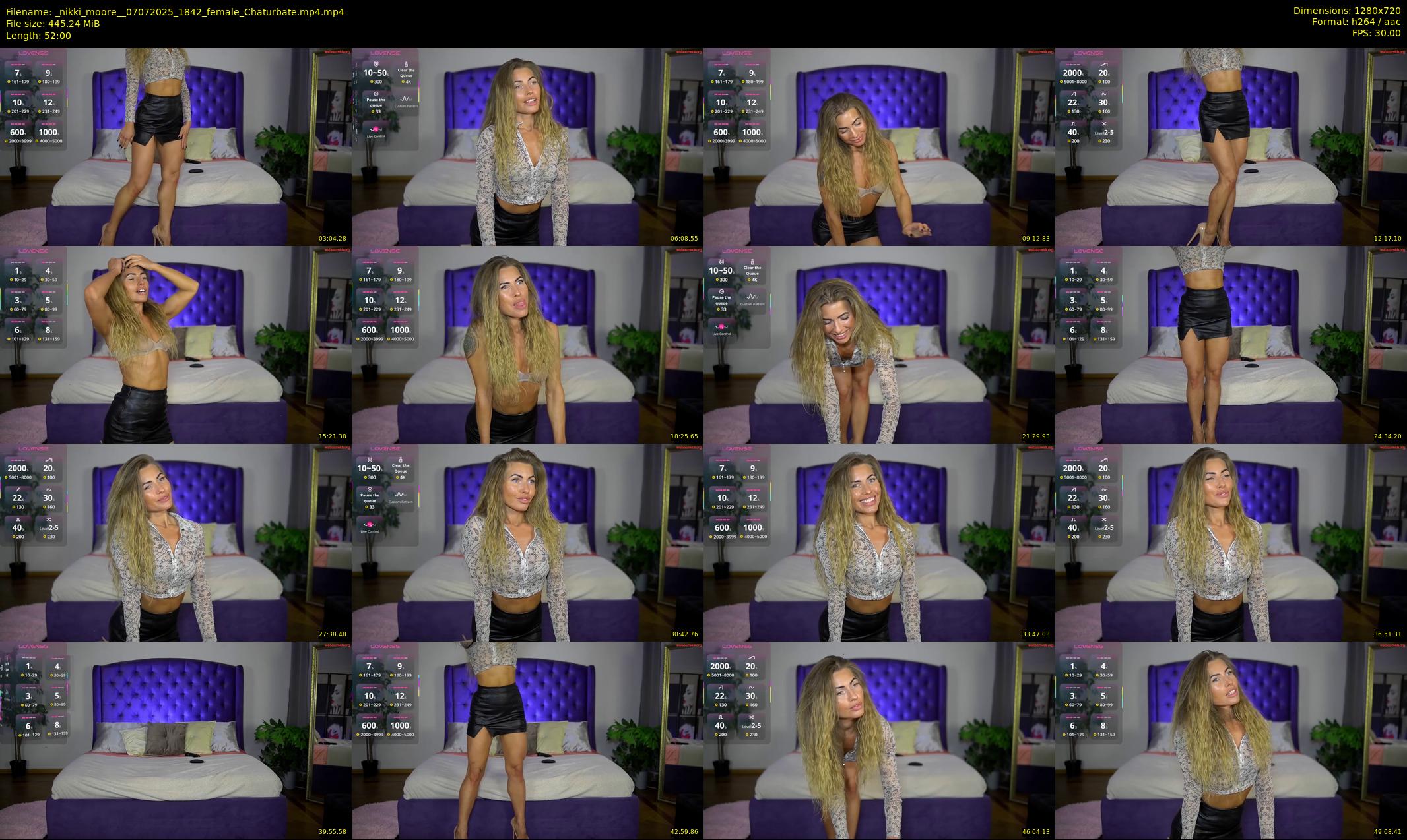 _nikki_moore_ — 52 minute Chaturbate female cam show recording, 720p, Jul 7, 2025