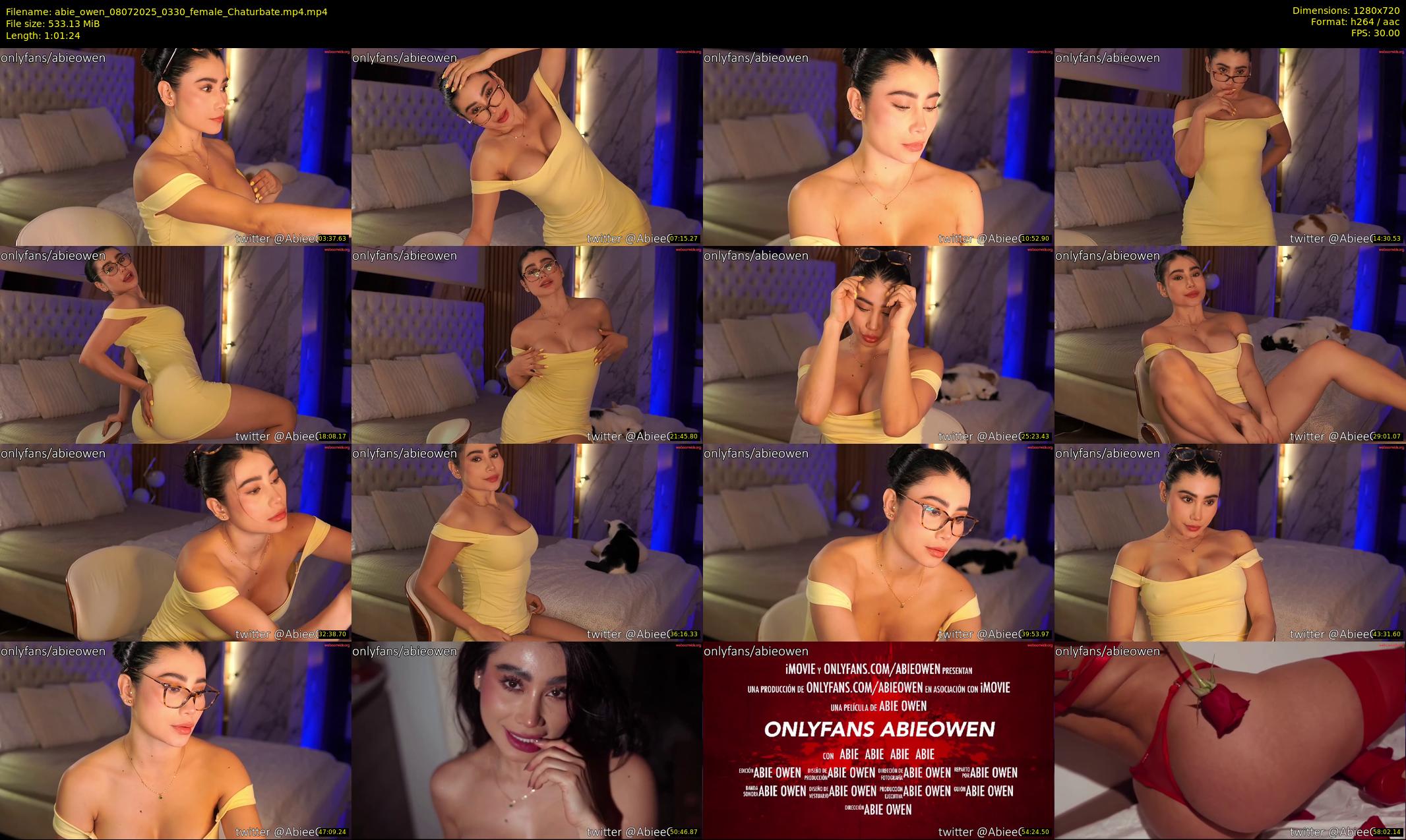 abie_owen — 62 minute Chaturbate female cam show recording, 720p, Jul 8, 2025