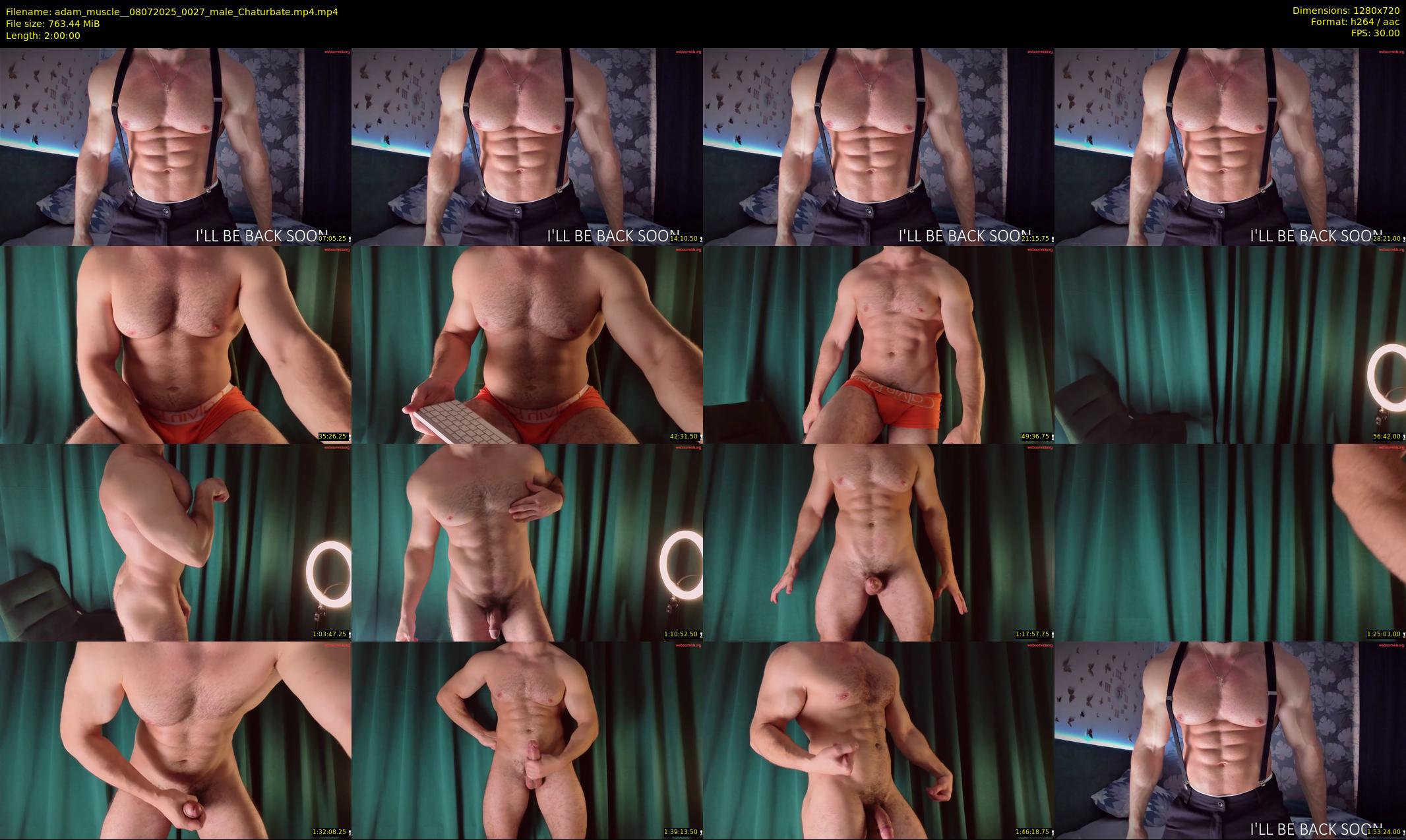 adam_muscle_ — 120 minute Chaturbate male cam show recording, 720p, Jul 8, 2025