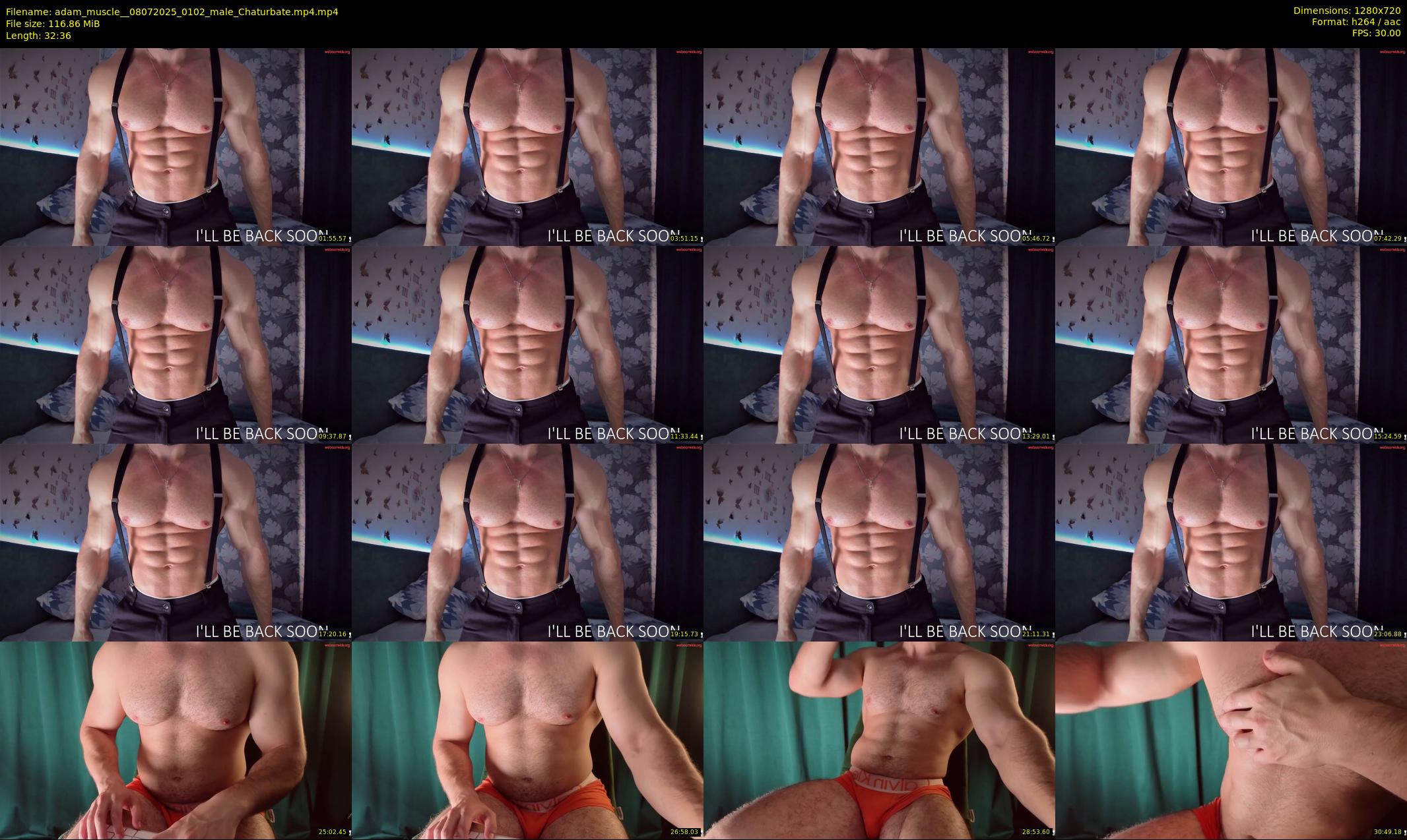 adam_muscle_ — 33 minute Chaturbate male cam show recording, 720p, Jul 8, 2025
