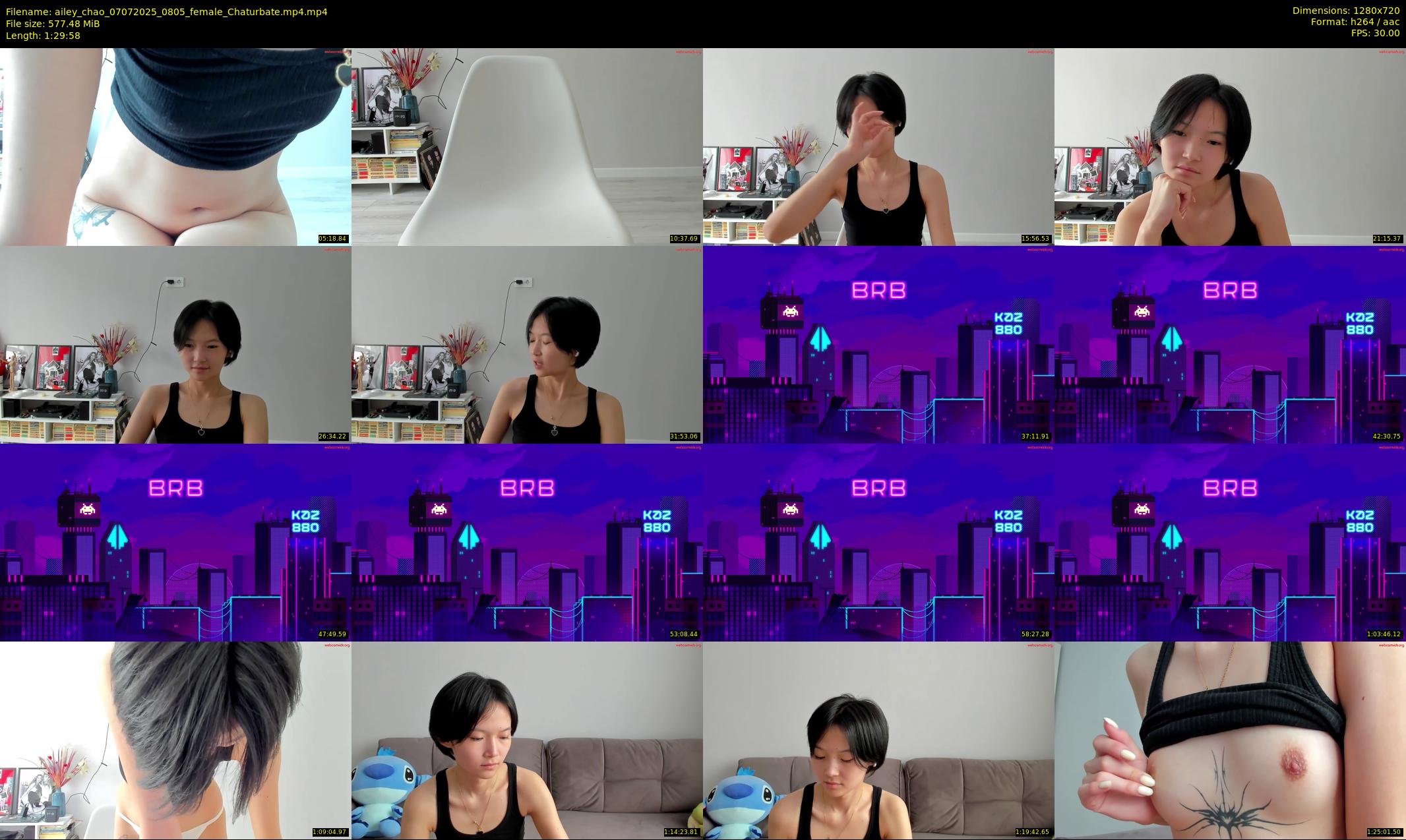 ailey_chao — 90 minute Chaturbate female cam show recording, 720p, Jul 7, 2025