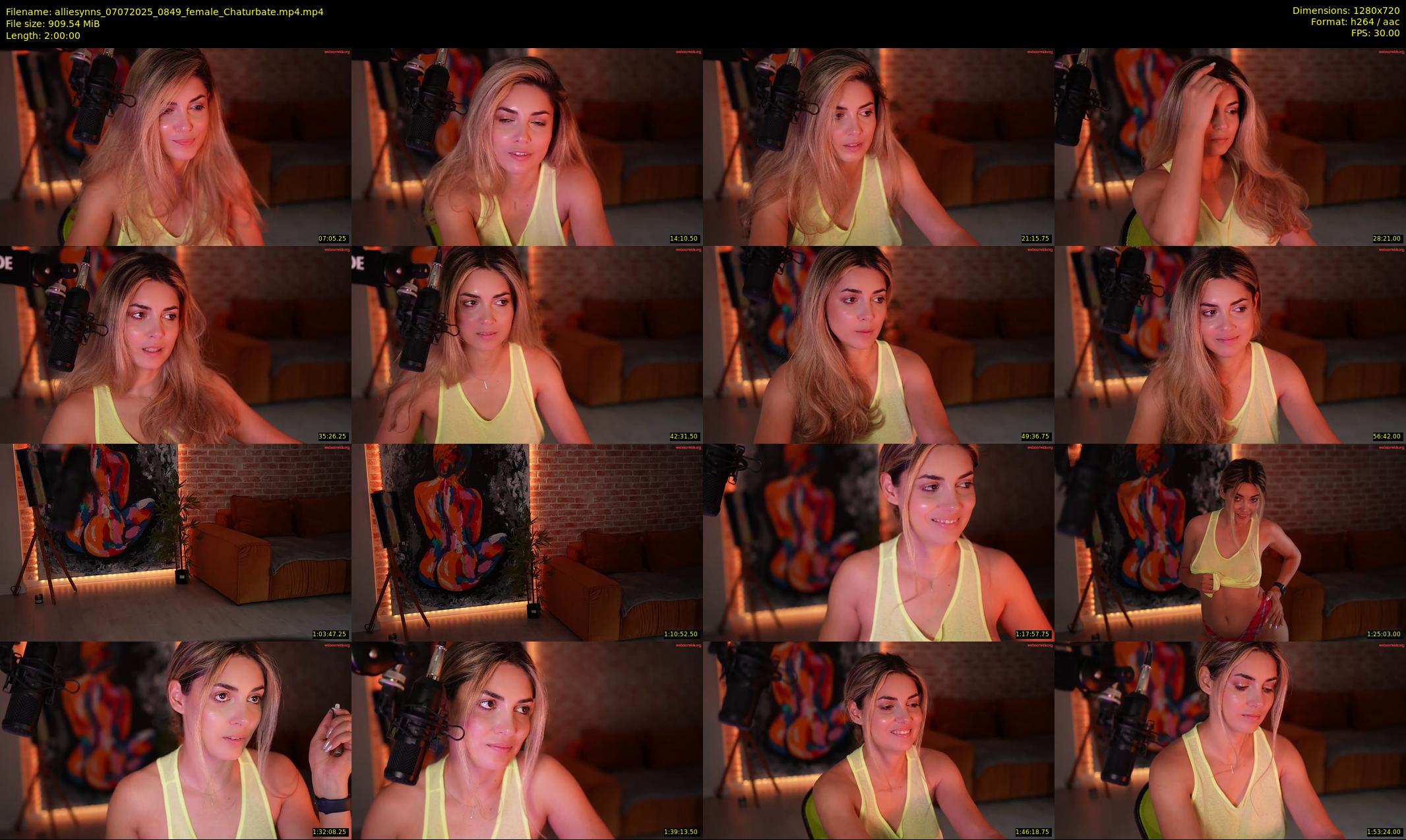 alliesynns — 120 minute Chaturbate female cam show recording, 720p, Jul 7, 2025