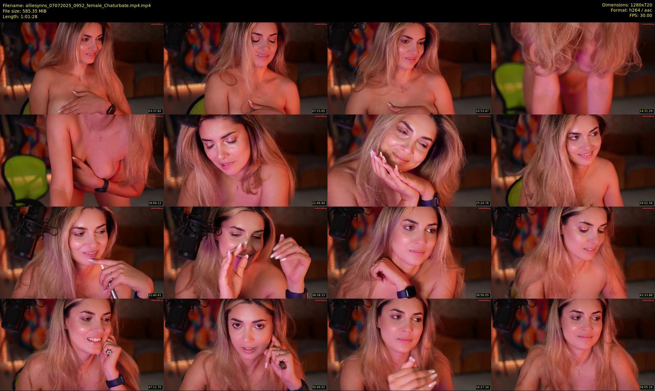 alliesynns — 62 minute Chaturbate female cam show recording, 720p, Jul 7, 2025