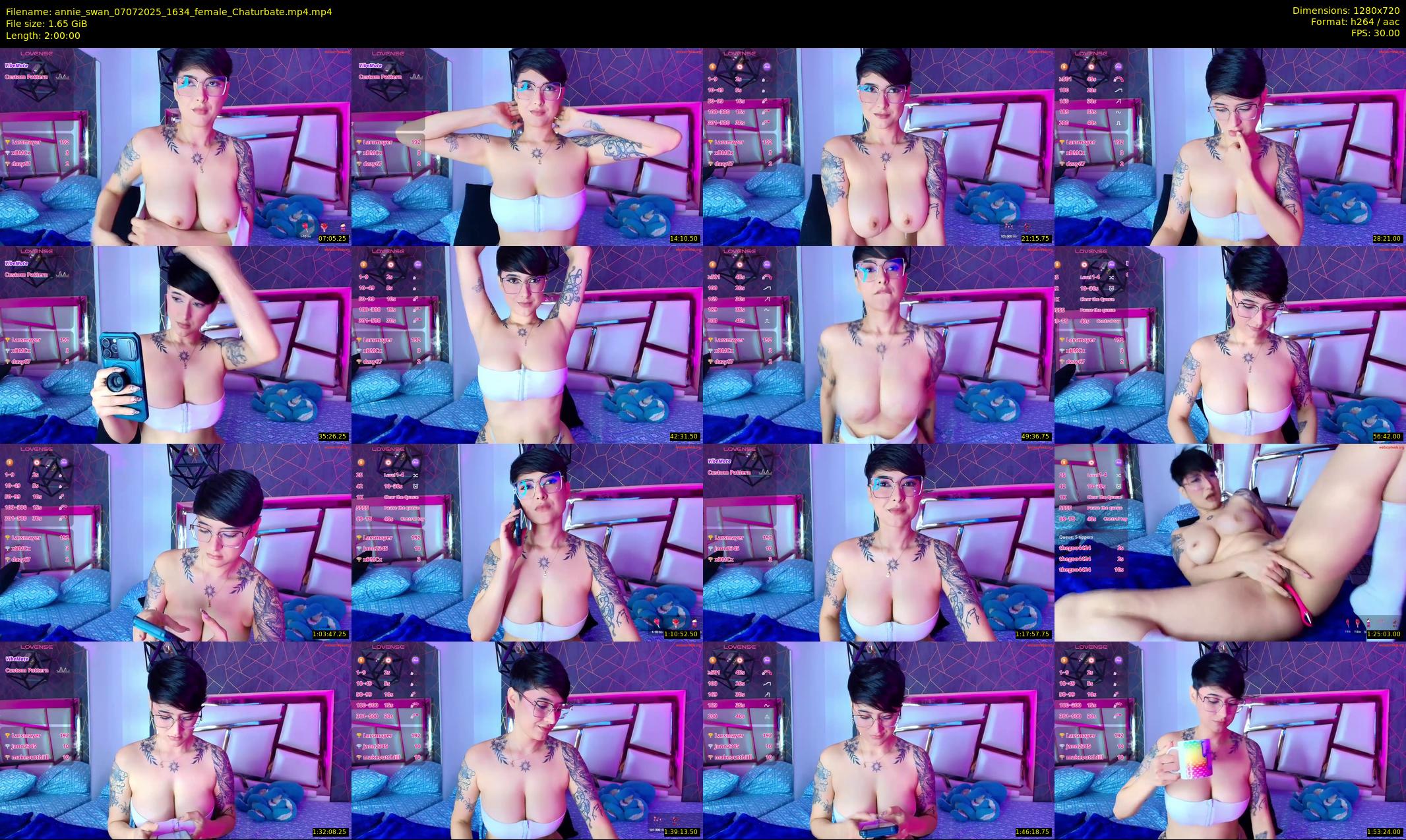annie_swan — 120 minute Chaturbate female cam show recording, 720p, Jul 7, 2025