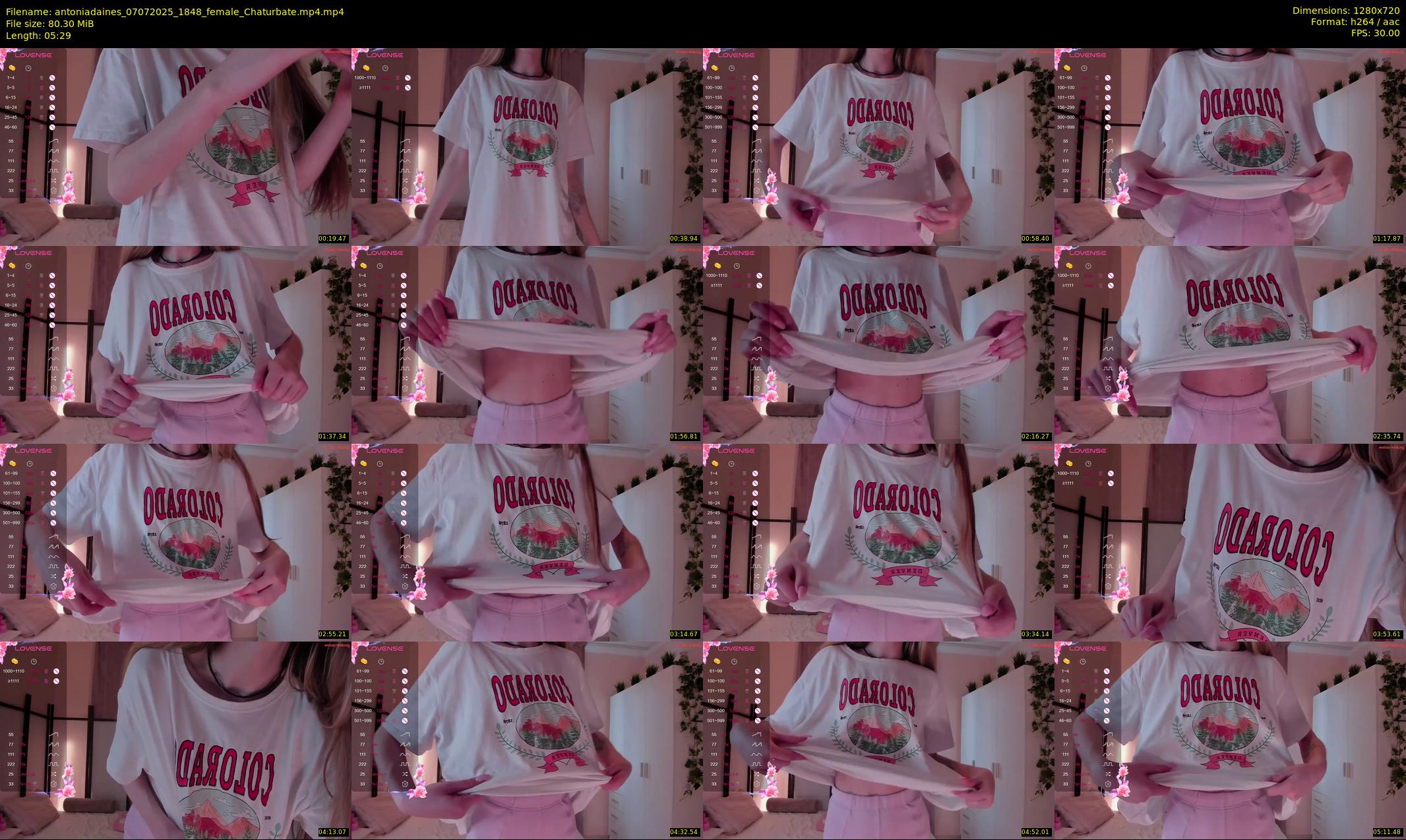 antoniadaines — 6 minute Chaturbate female cam show recording, 720p, Jul 7, 2025