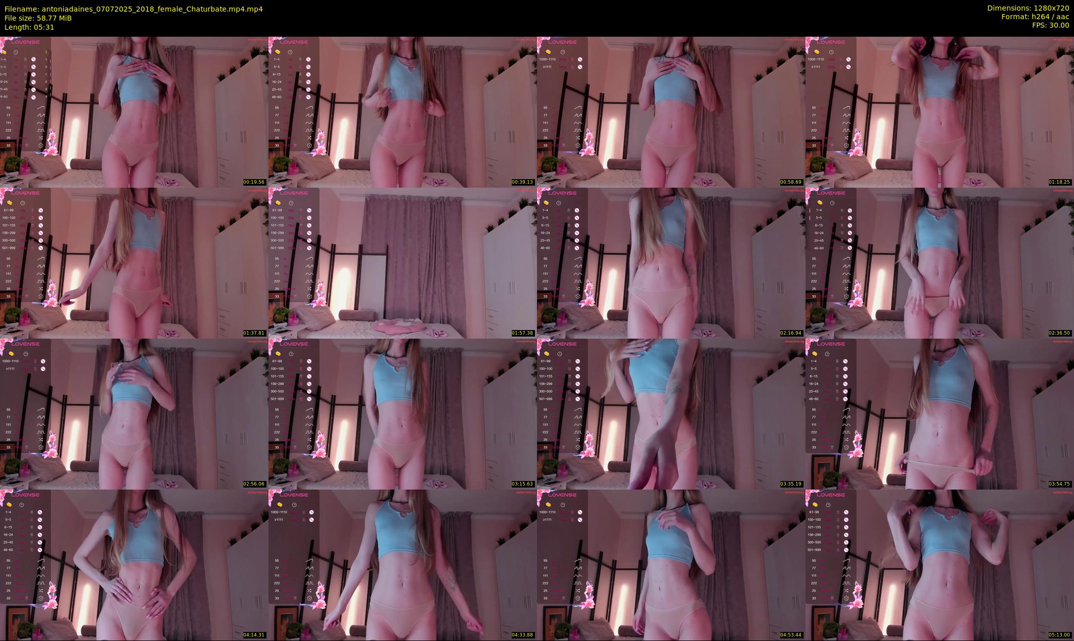 antoniadaines — 6 minute Chaturbate female cam show recording, 720p, Jul 7, 2025