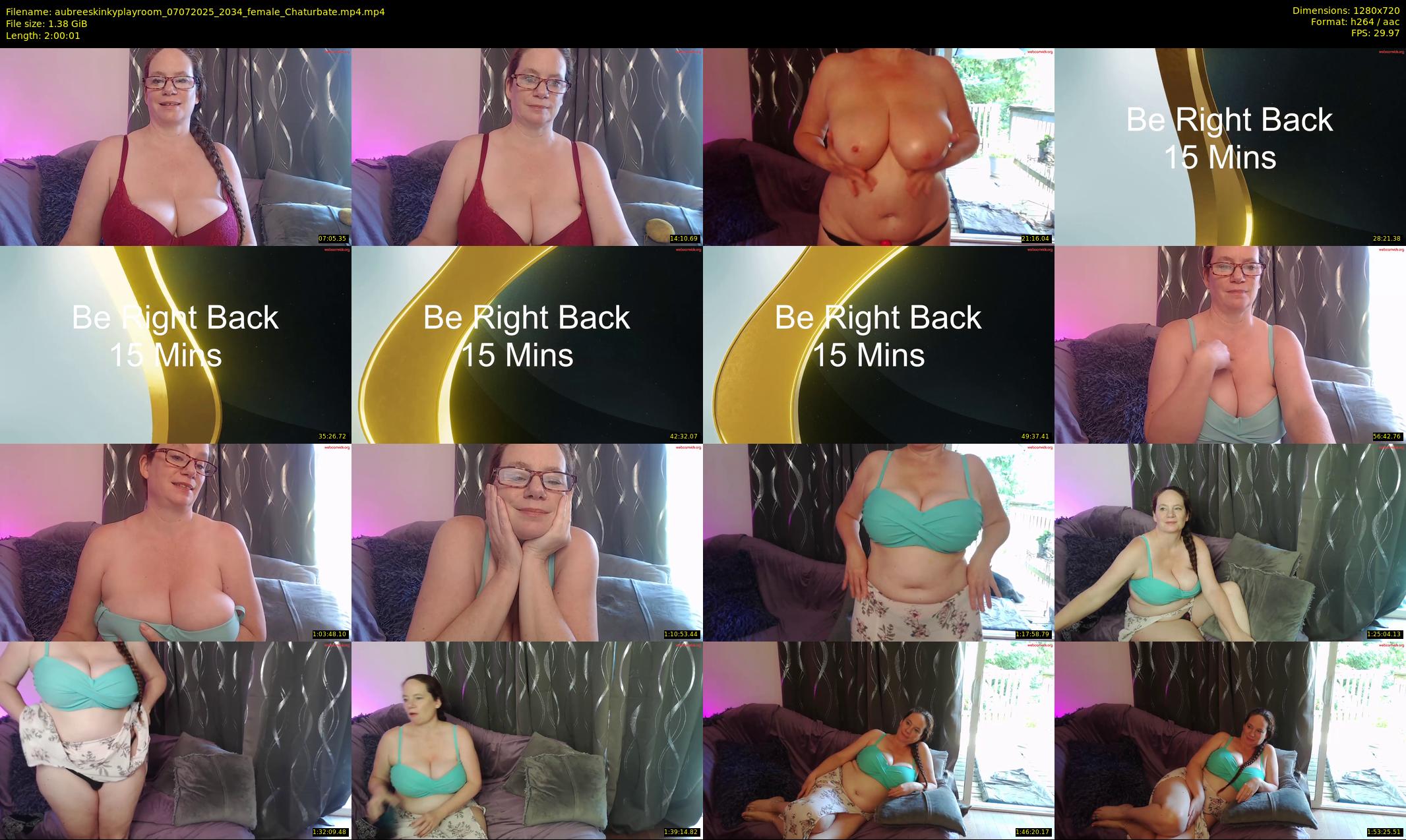 aubreeskinkyplayroom — 121 minute Chaturbate female cam show recording, 720p, Jul 7, 2025
