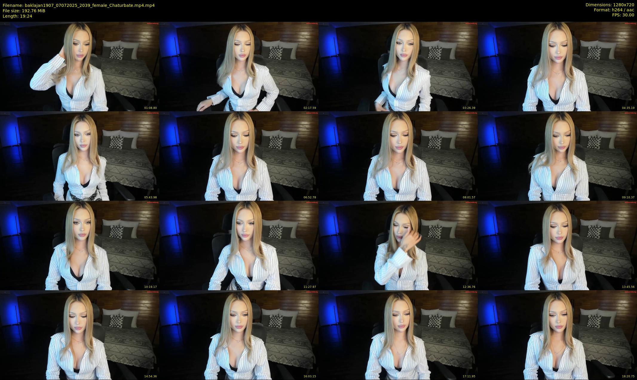 baklajan1907 — 20 minute Chaturbate female cam show recording, 720p, Jul 7, 2025