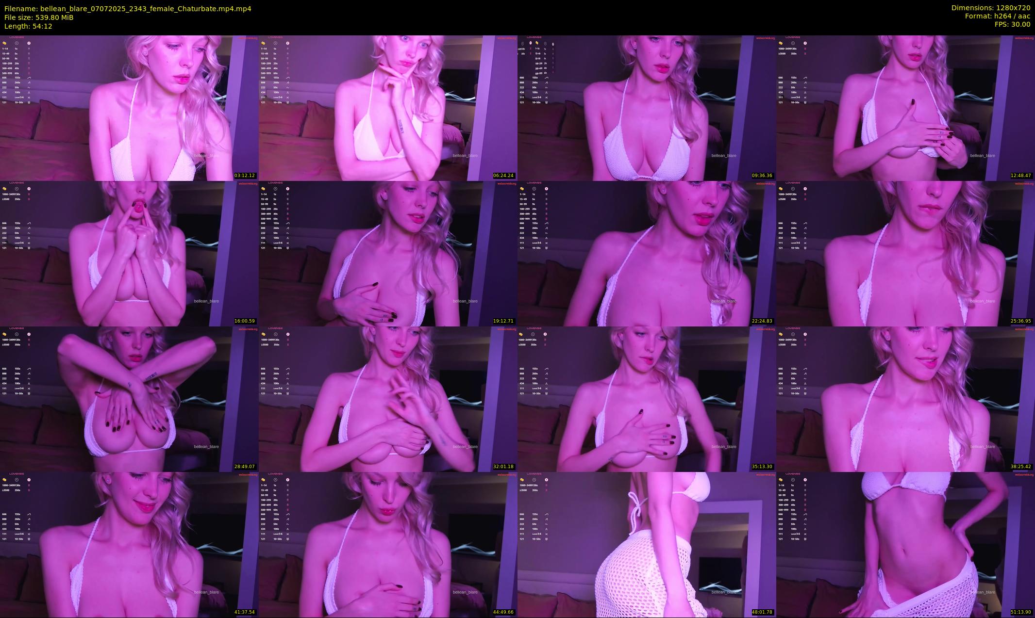 bellean_blare — 55 minute Chaturbate female cam show recording, 720p, Jul 7, 2025