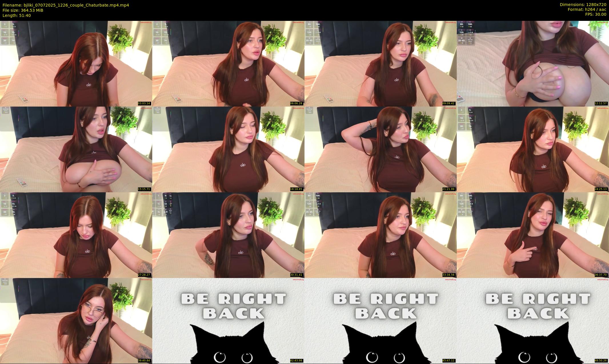 bjliki — 52 minute Chaturbate couple cam show recording, 720p, Jul 7, 2025