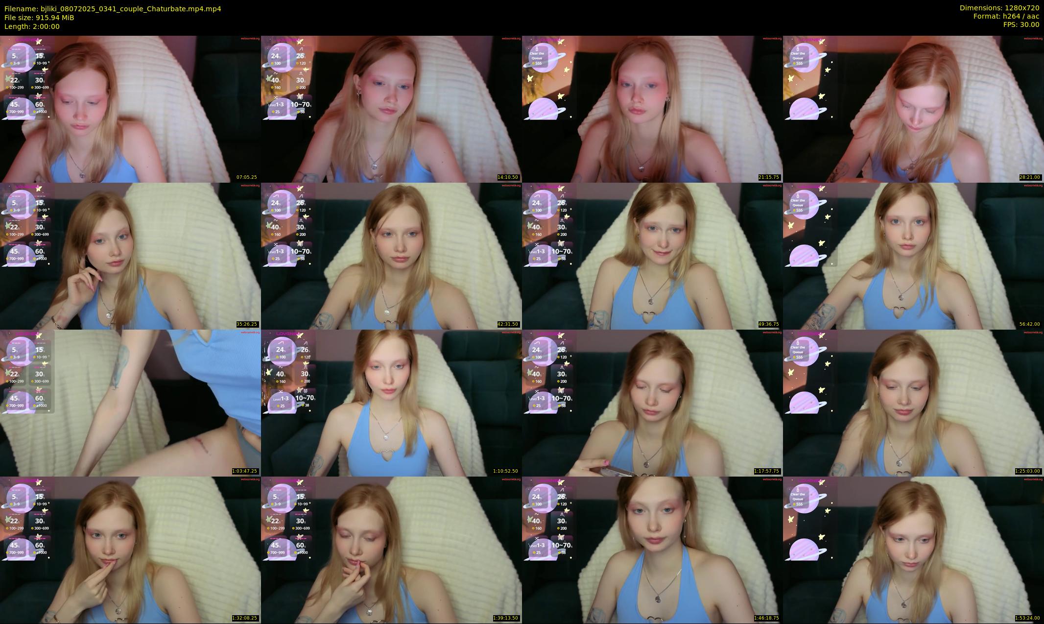 bjliki — 120 minute Chaturbate couple cam show recording, 720p, Jul 8, 2025