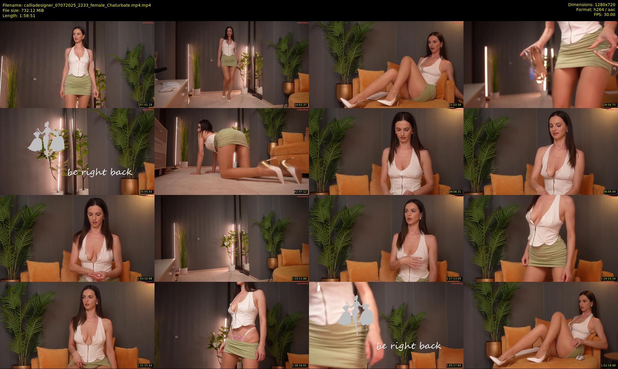 calliadesigner — 119 minute Chaturbate female cam show recording, 720p, Jul 7, 2025