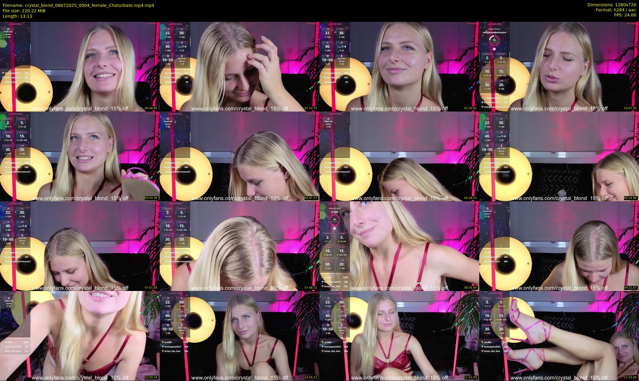 crystal_blond — 14 minute Chaturbate female cam show recording, 720p, Jul 8, 2025