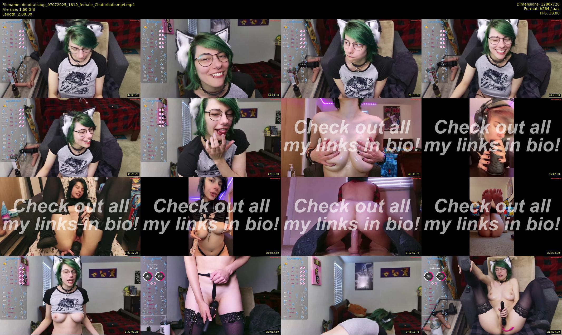 deadratsoup — 120 minute Chaturbate female cam show recording, 720p, Jul 7, 2025