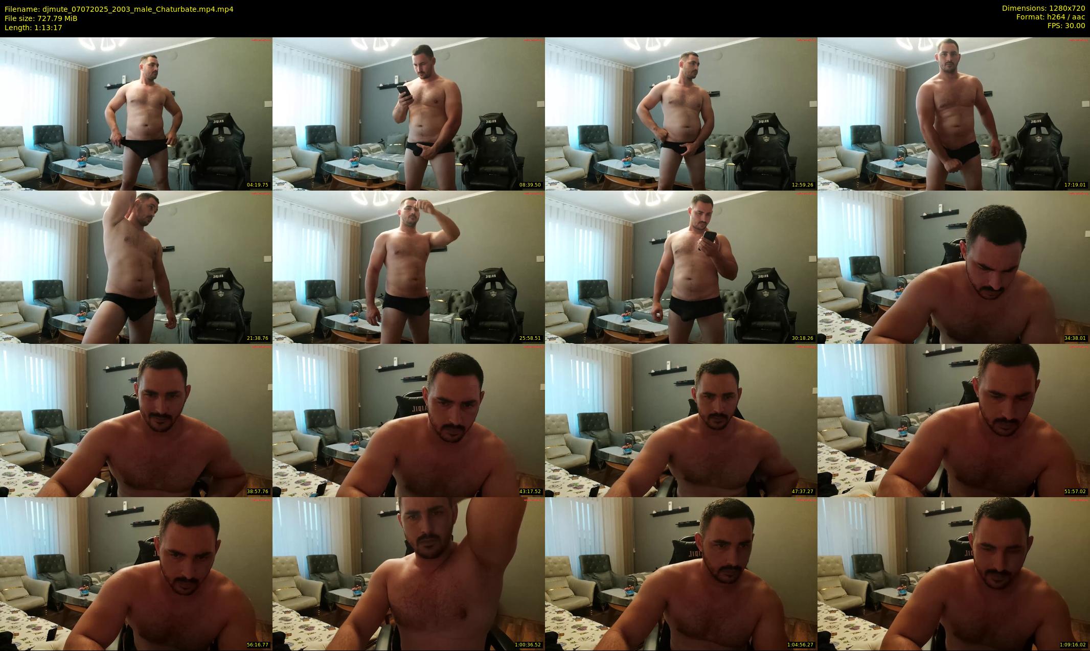 djmute — 74 minute Chaturbate male cam show recording, 720p, Jul 7, 2025