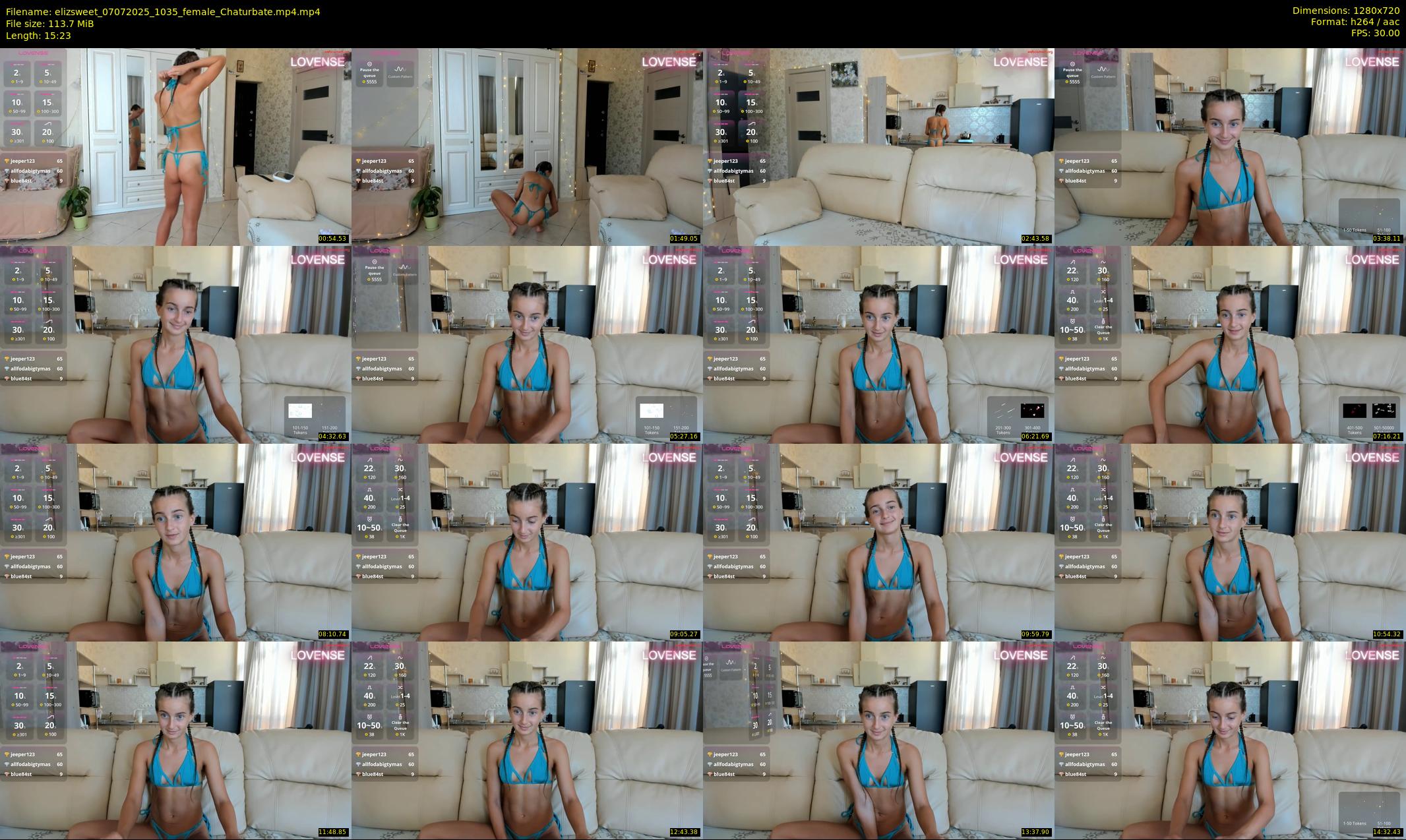 elizsweet — 16 minute Chaturbate female cam show recording, 720p, Jul 7, 2025