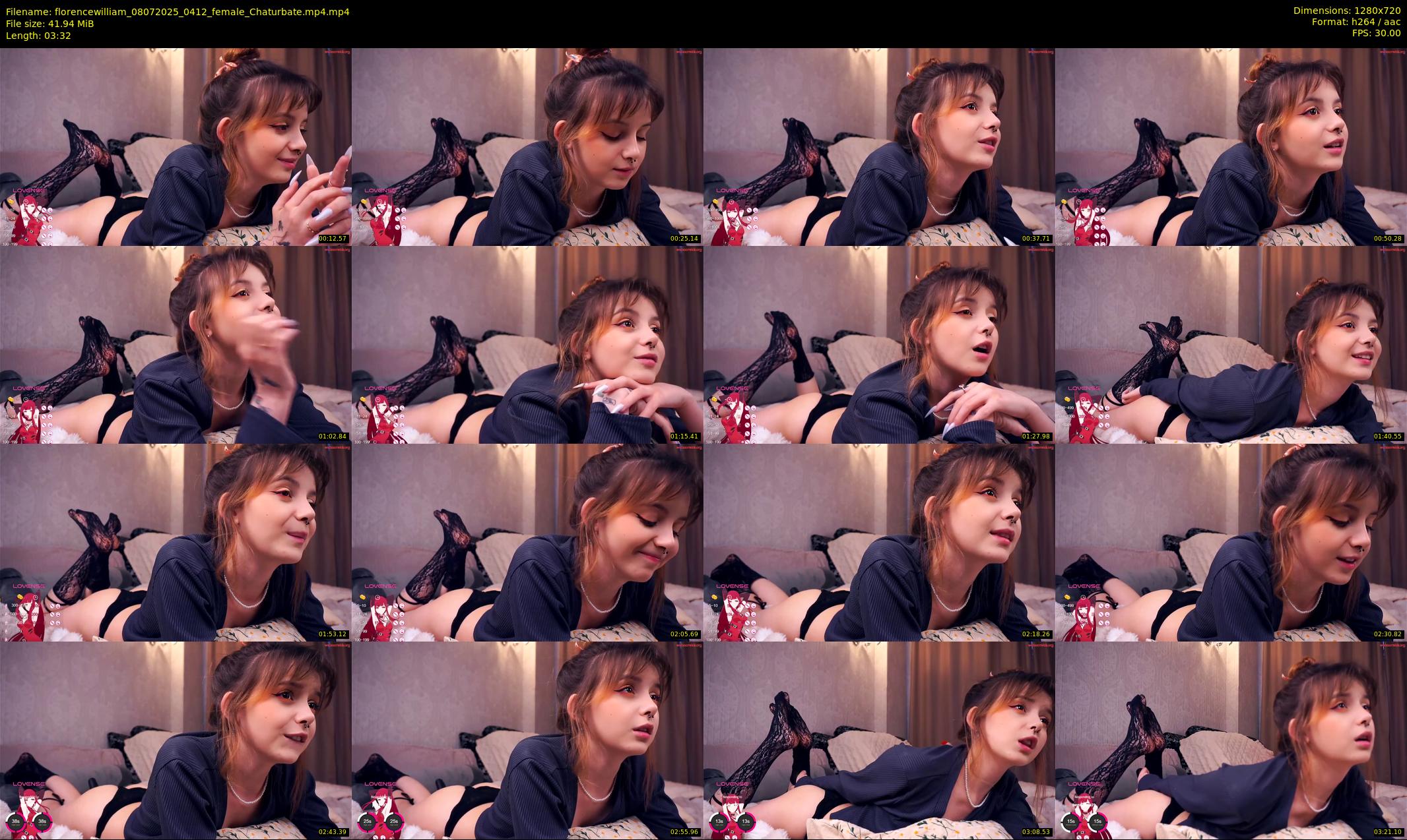 florencewilliam — 4 minute Chaturbate female cam show recording, 720p, Jul 8, 2025