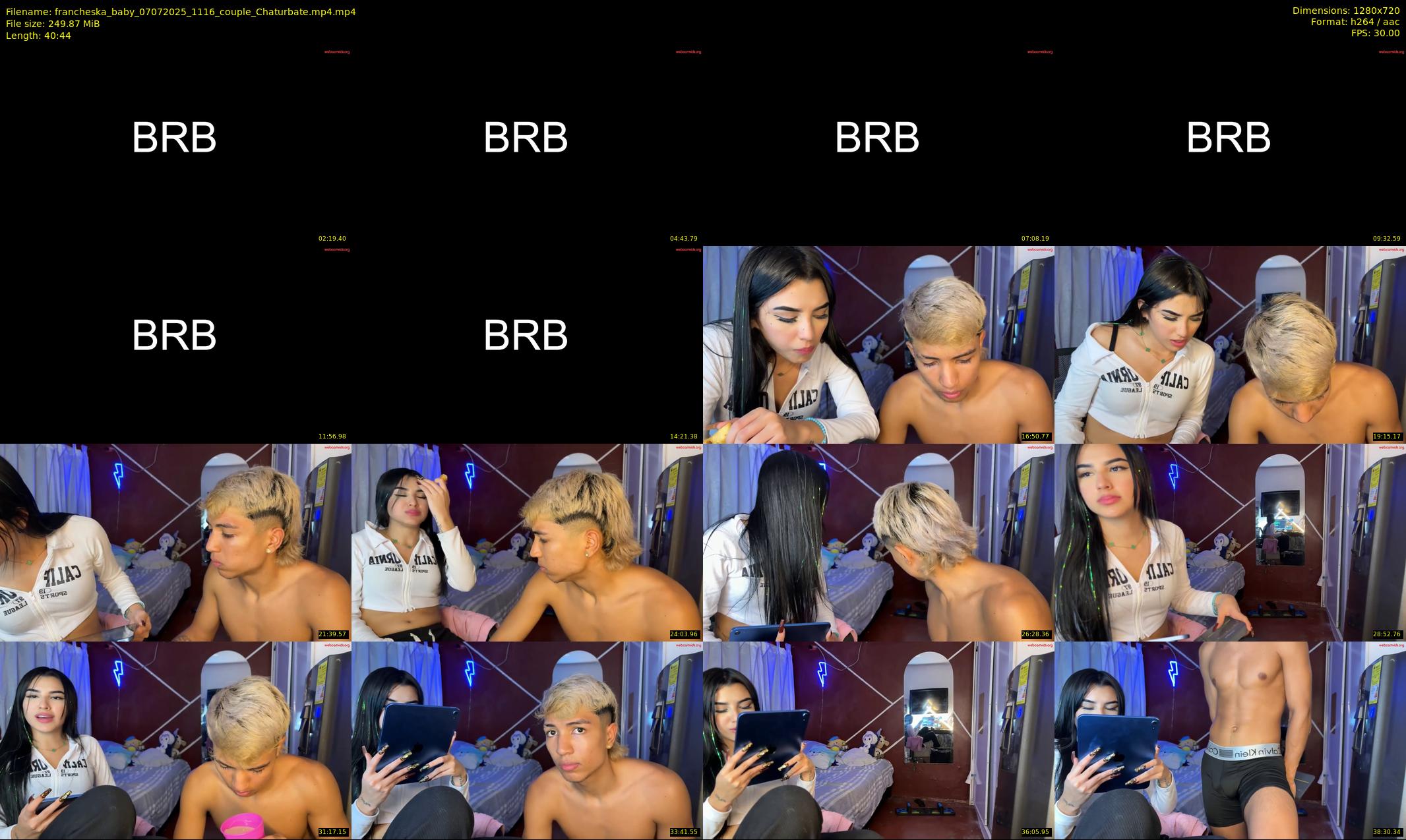 francheska_baby — 41 minute Chaturbate couple cam show recording, 720p, Jul 7, 2025