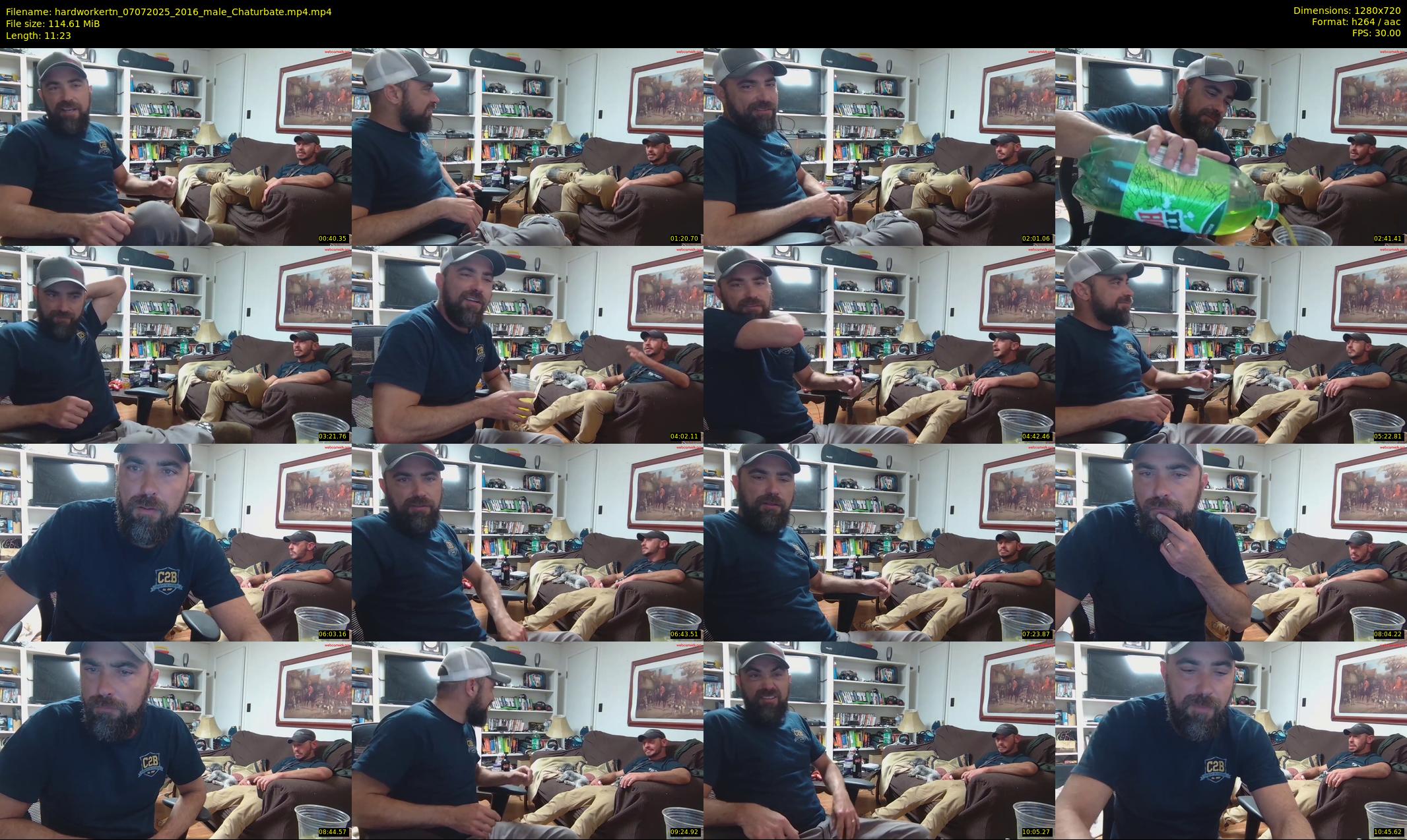 hardworkertn — 12 minute Chaturbate male cam show recording, 720p, Jul 7, 2025