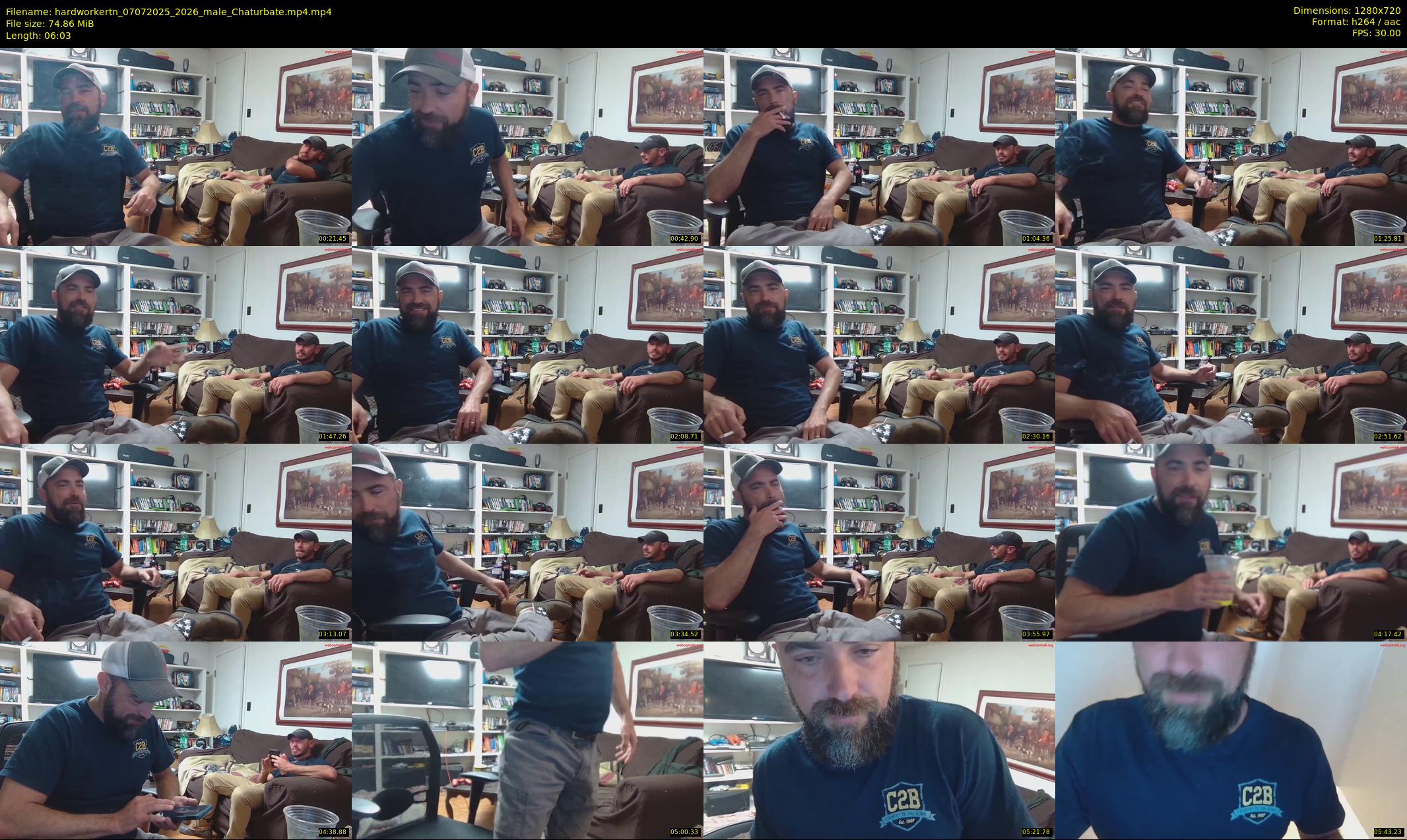 hardworkertn — 7 minute Chaturbate male cam show recording, 720p, Jul 7, 2025