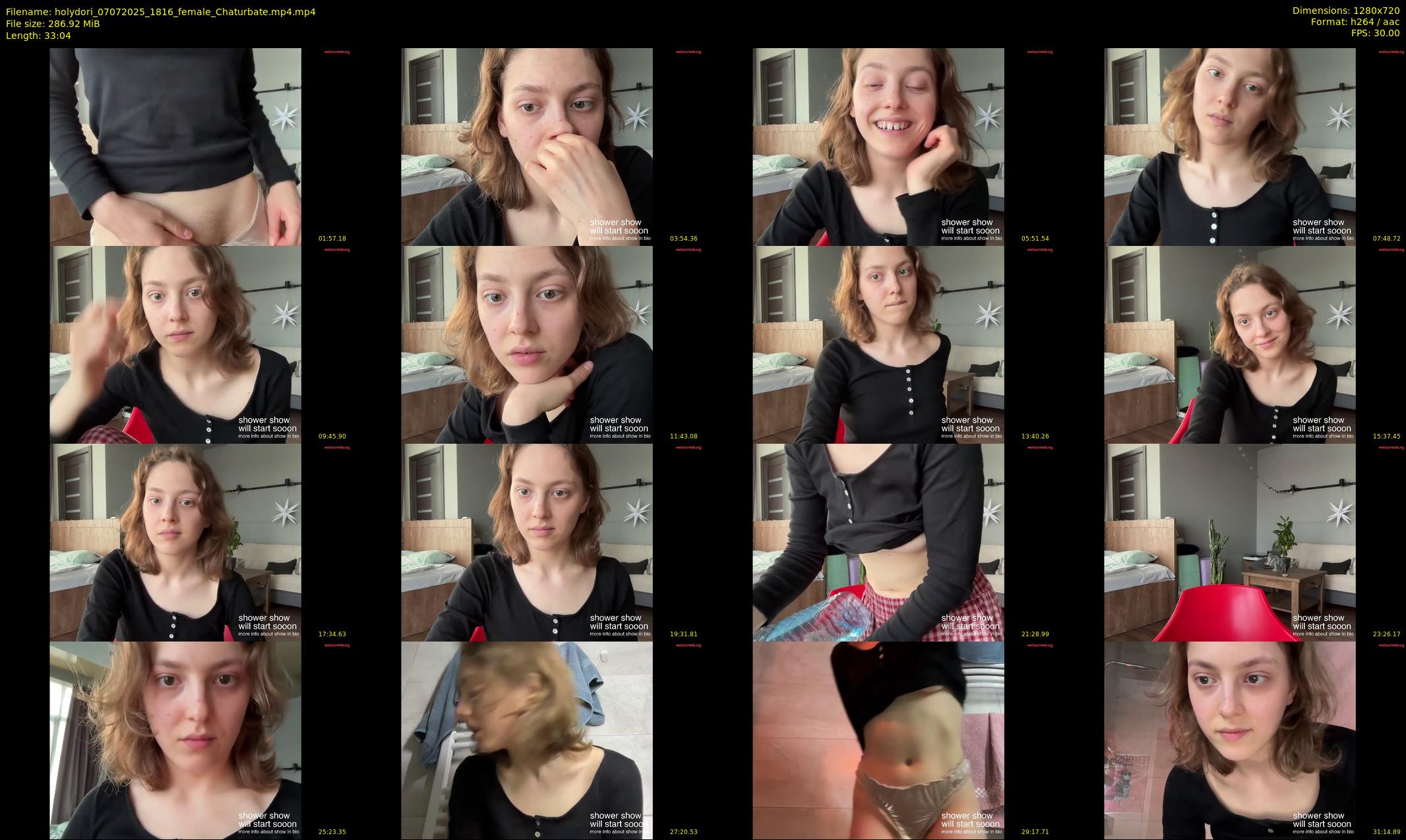 holydori — 34 minute Chaturbate female cam show recording, 720p, Jul 7, 2025