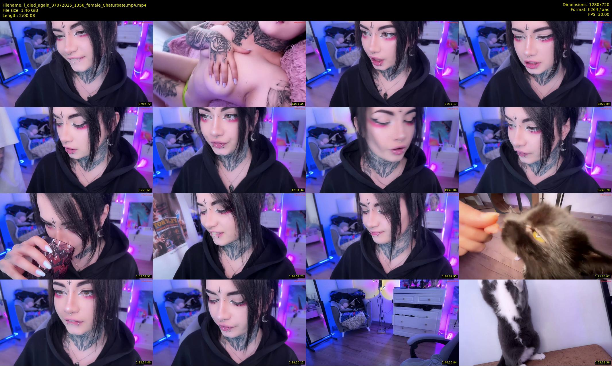 i_died_again — 121 minute Chaturbate female cam show recording, 720p, Jul 7, 2025