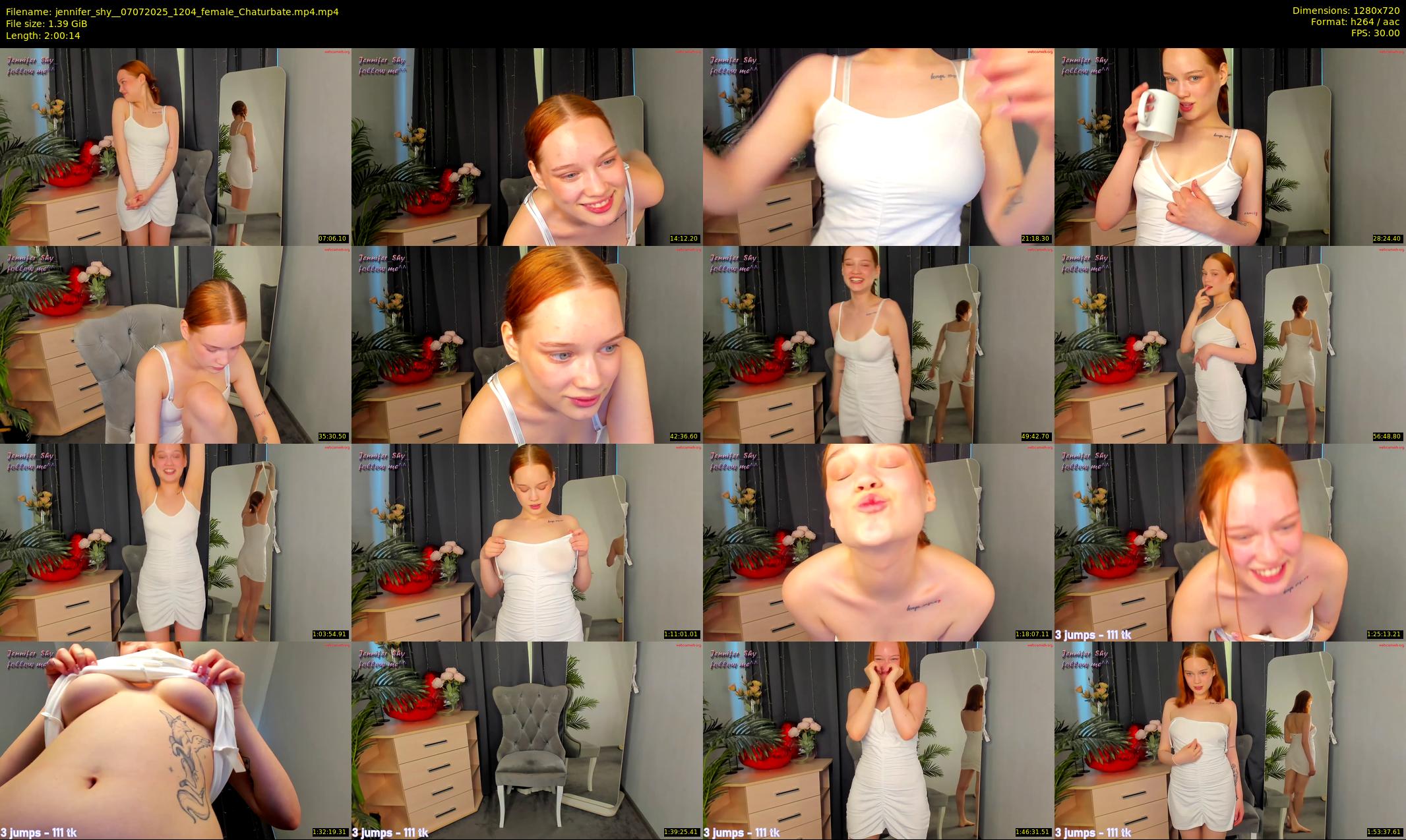 jennifer_shy_ — 121 minute Chaturbate female cam show recording, 720p, Jul 7, 2025